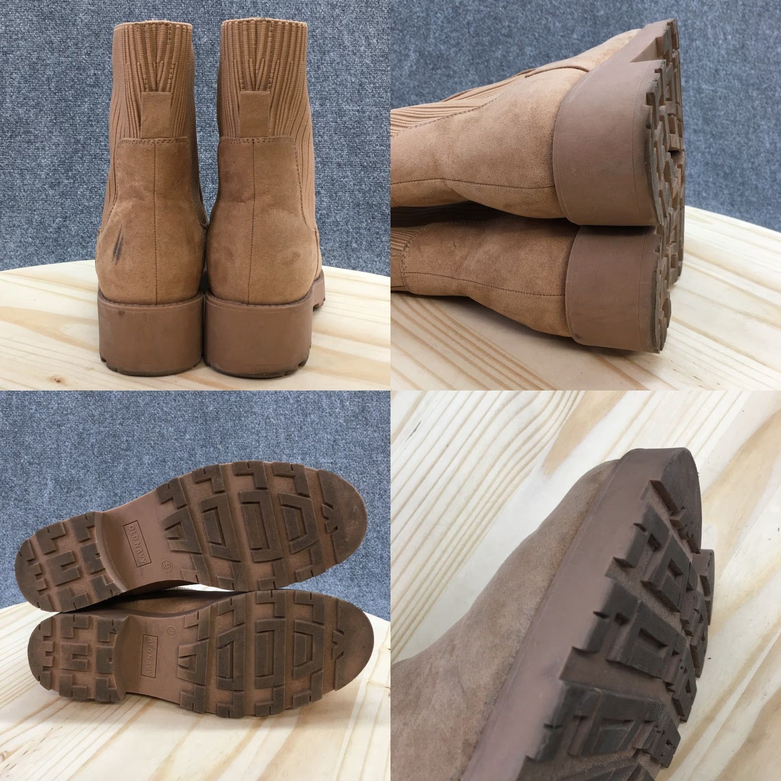 Old Navy Old Navy Chelsea Boots Womens 9 Brown Caramel Chunky Pull On Casual Faux Leather Boots Size US 9 / IT 39 - 9 Thumbnail
