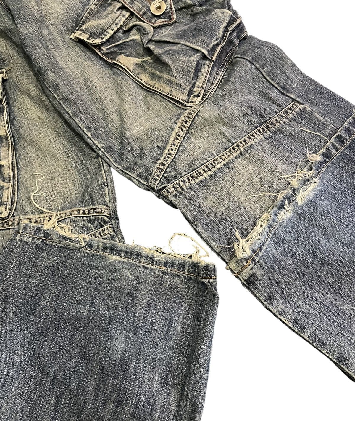 Le Grande Bleu (L.G.B.) Mover USA 3D cargo faded jeans Size US 32 / EU 48 - 6 Thumbnail