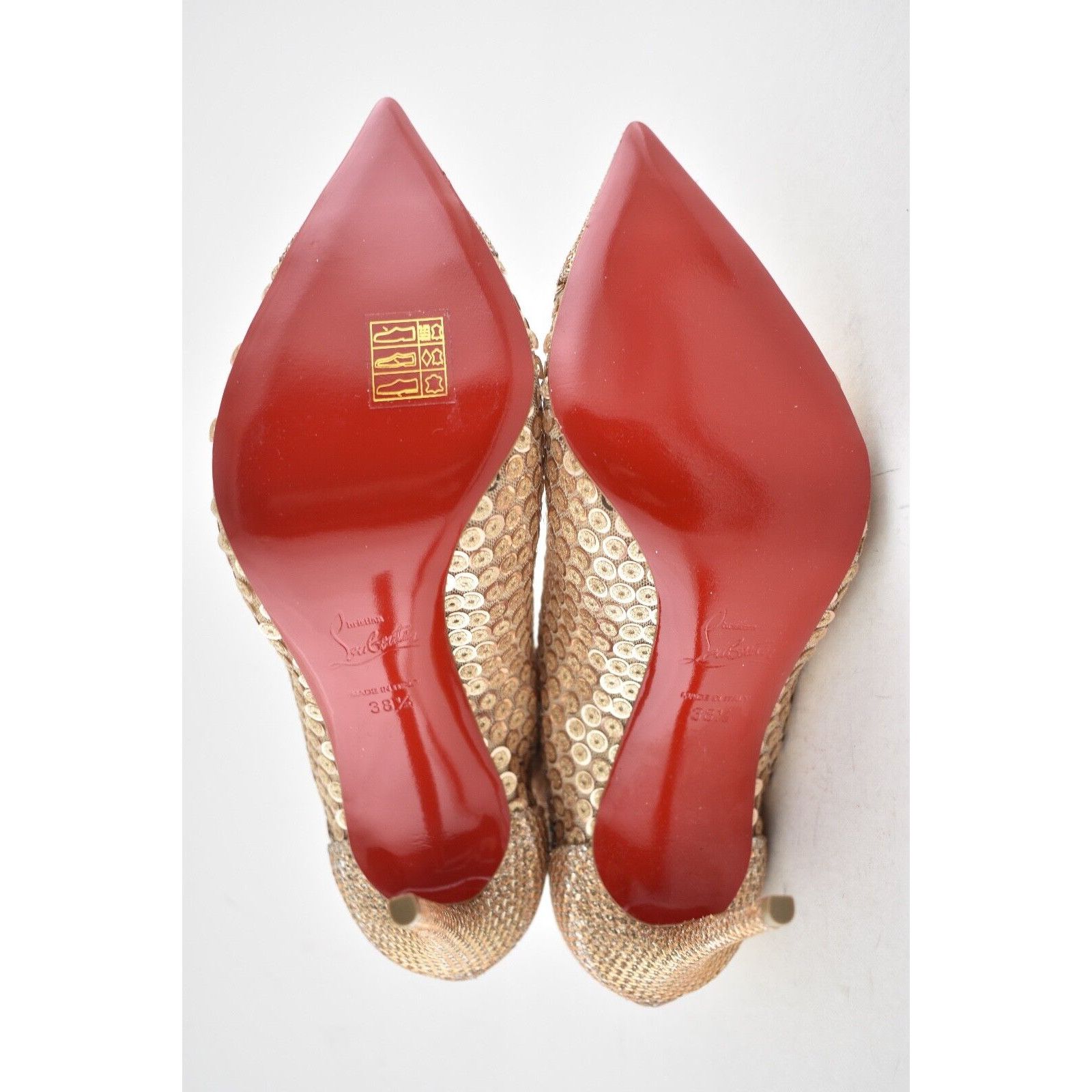 Christian Louboutin Gipsybootie SPC 100 Nude Glitter Mesh Heel Boot Bootie 38.5 Size US 8.5 / IT 38.5 - 12 Thumbnail