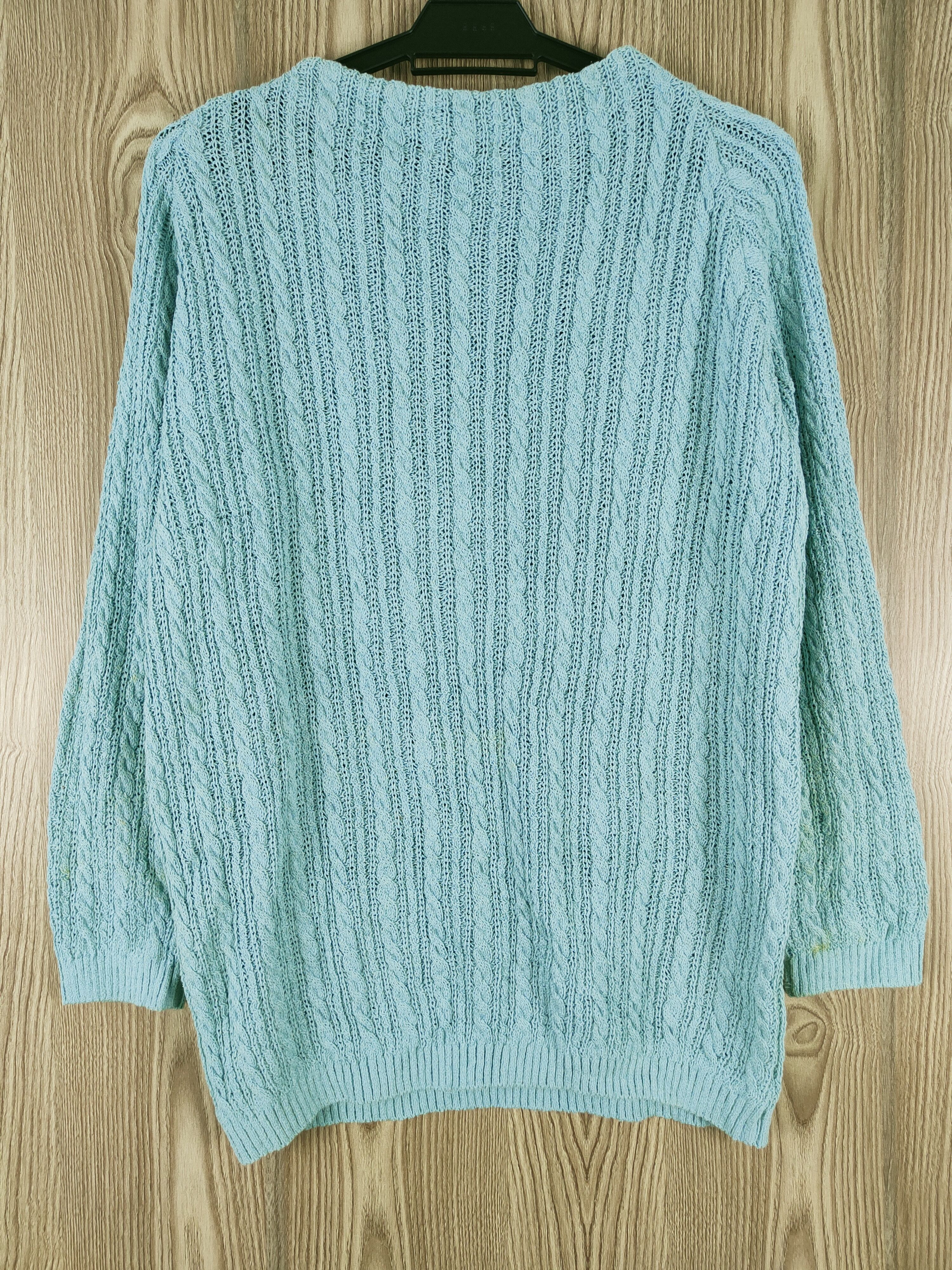 Aran Isles Knitwear Lema Jour Blue Knitwear Sweatshirts #W151 Size L / US 10 / IT 46 - 7 Thumbnail