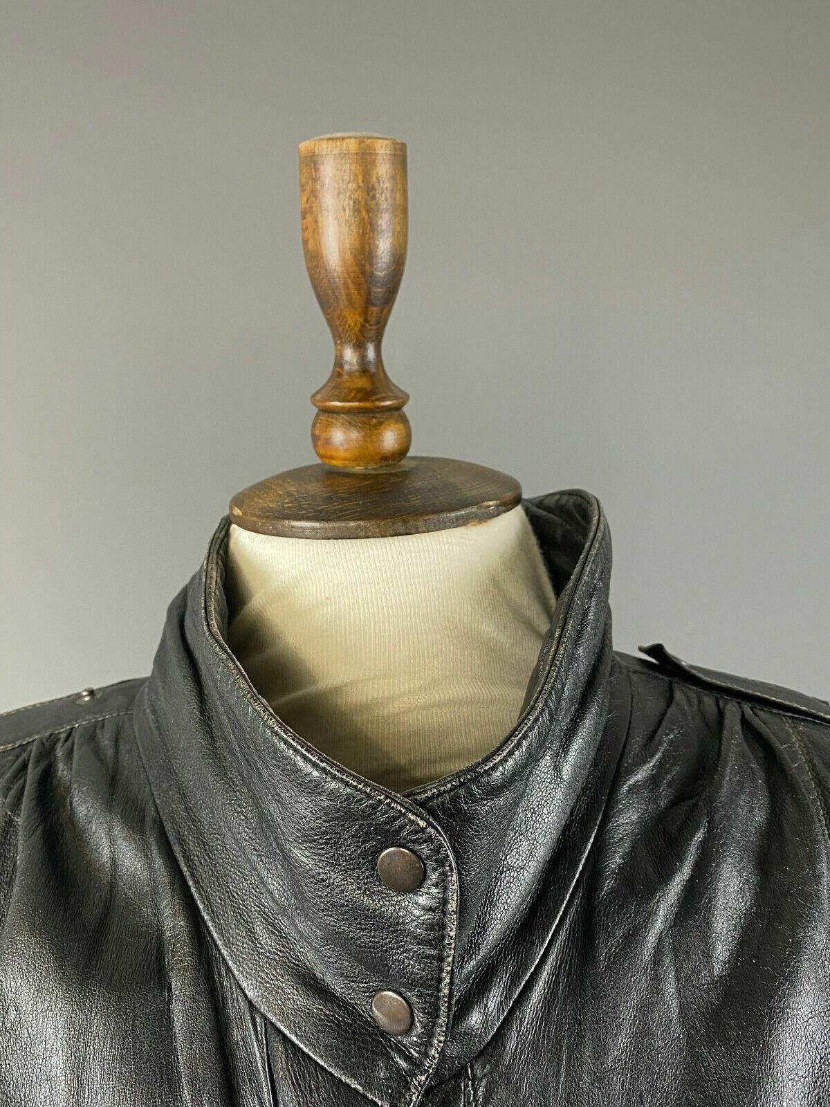 JET SET Ladies Jet Set Black Genuin Leather Jacket Size 36 Size M / US 6-8 / IT 42-44 - 3 Thumbnail