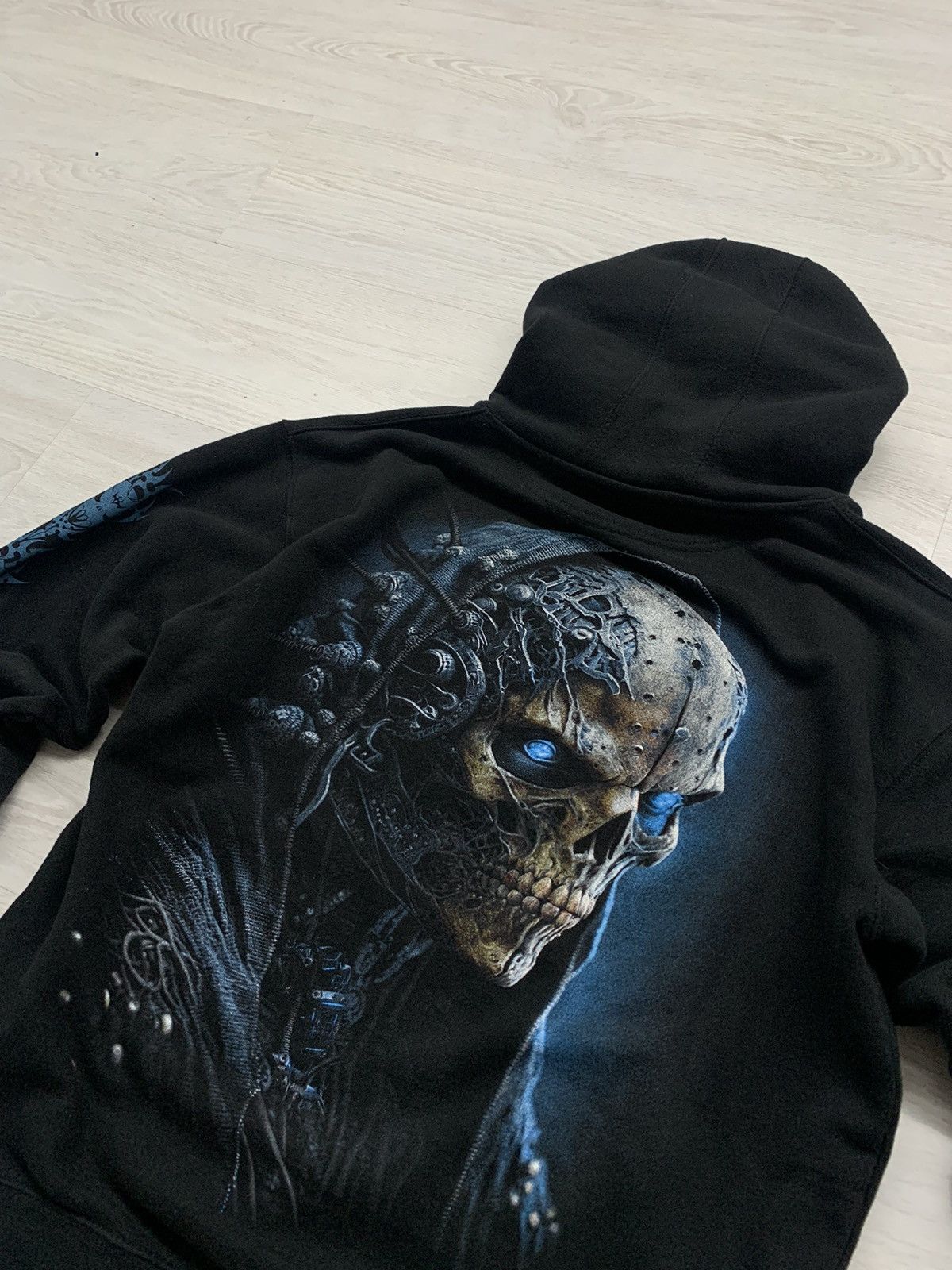 Band Tees × Meals Vintage spiral skull hoodie rock band Size US XXL / EU 58 / 5 - 6 Thumbnail