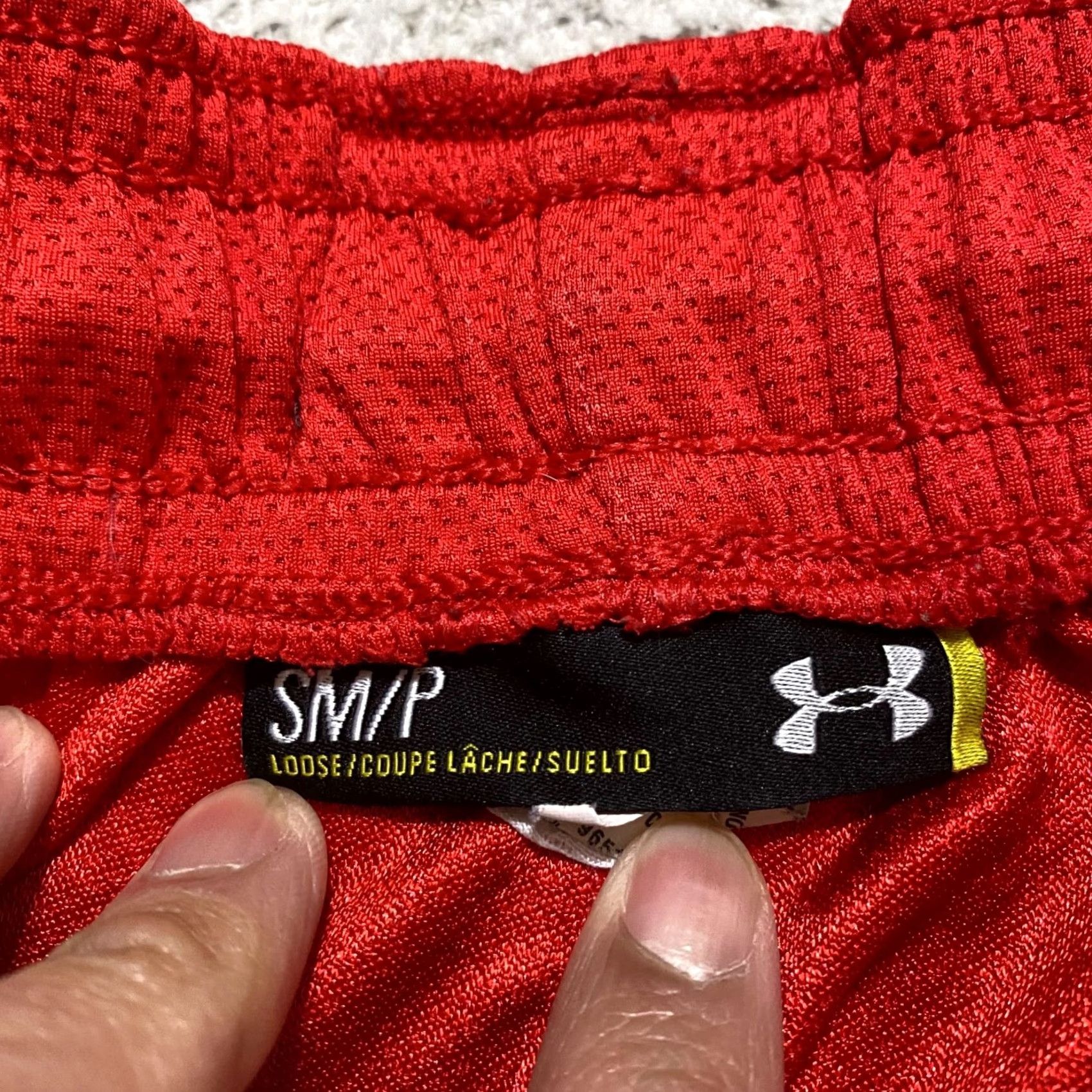 Under Armour Under Armour Mens Small Shorts Red Athletic Inseam 9" Elastic Waist Pockets Sports Logo 9 in 3/4 Size US 29 - 3 Thumbnail