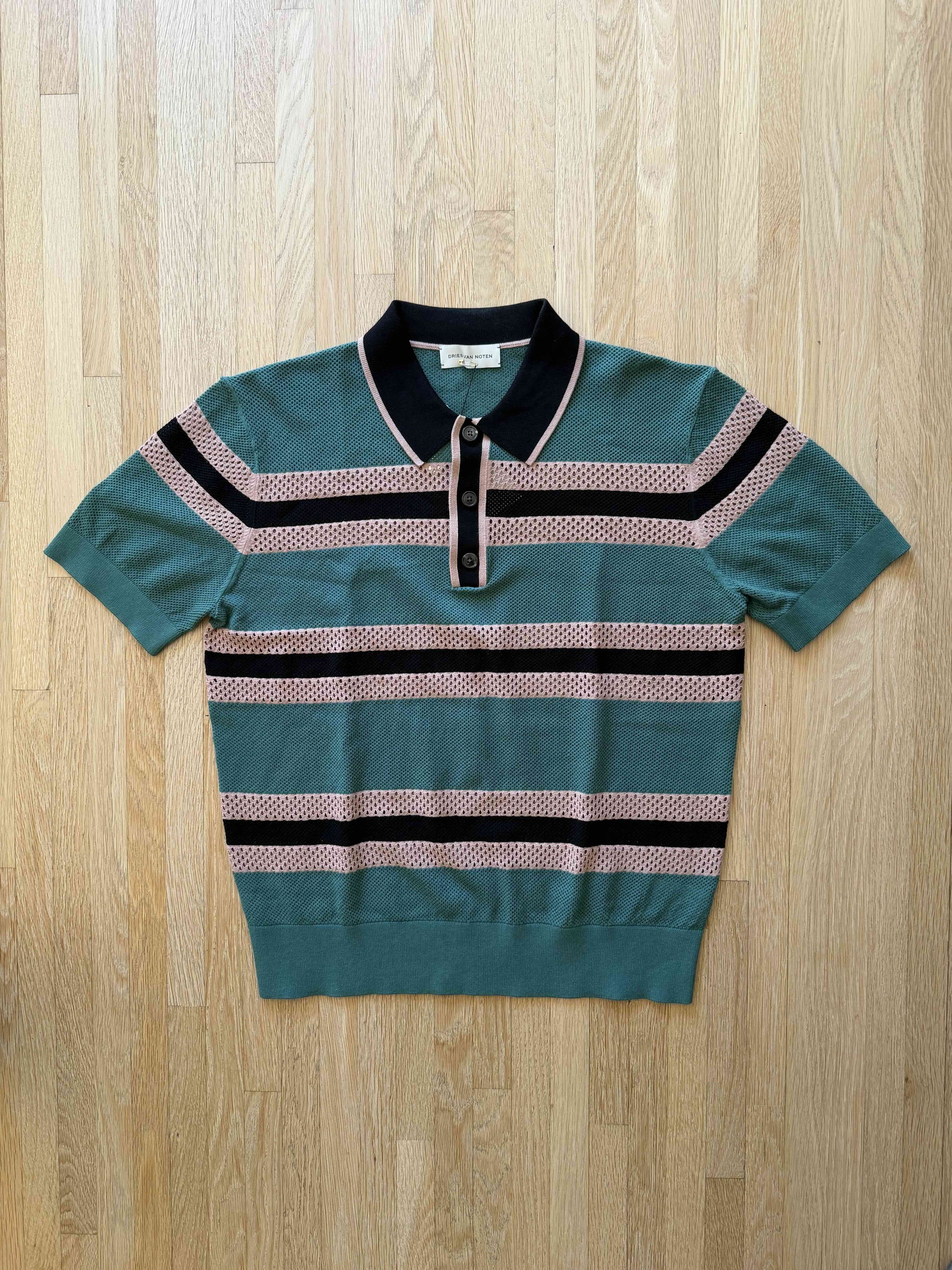 Dries Van Noten Striped Polo Shirt Size US L / EU 52-54 / 3 - 3 Thumbnail