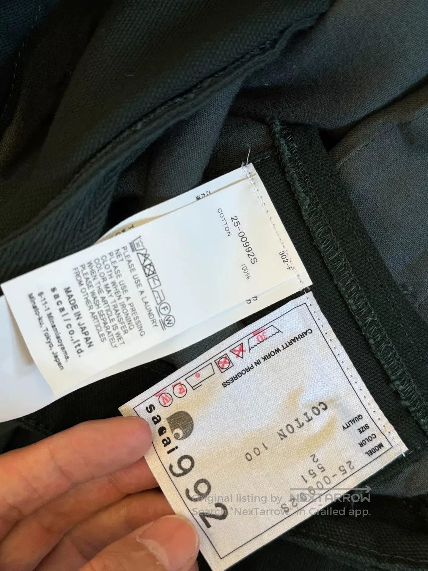 Sacai Sacai Carhartt WIP 25FW Cargo Pants. Size US 26 / EU 42 - 6 Thumbnail