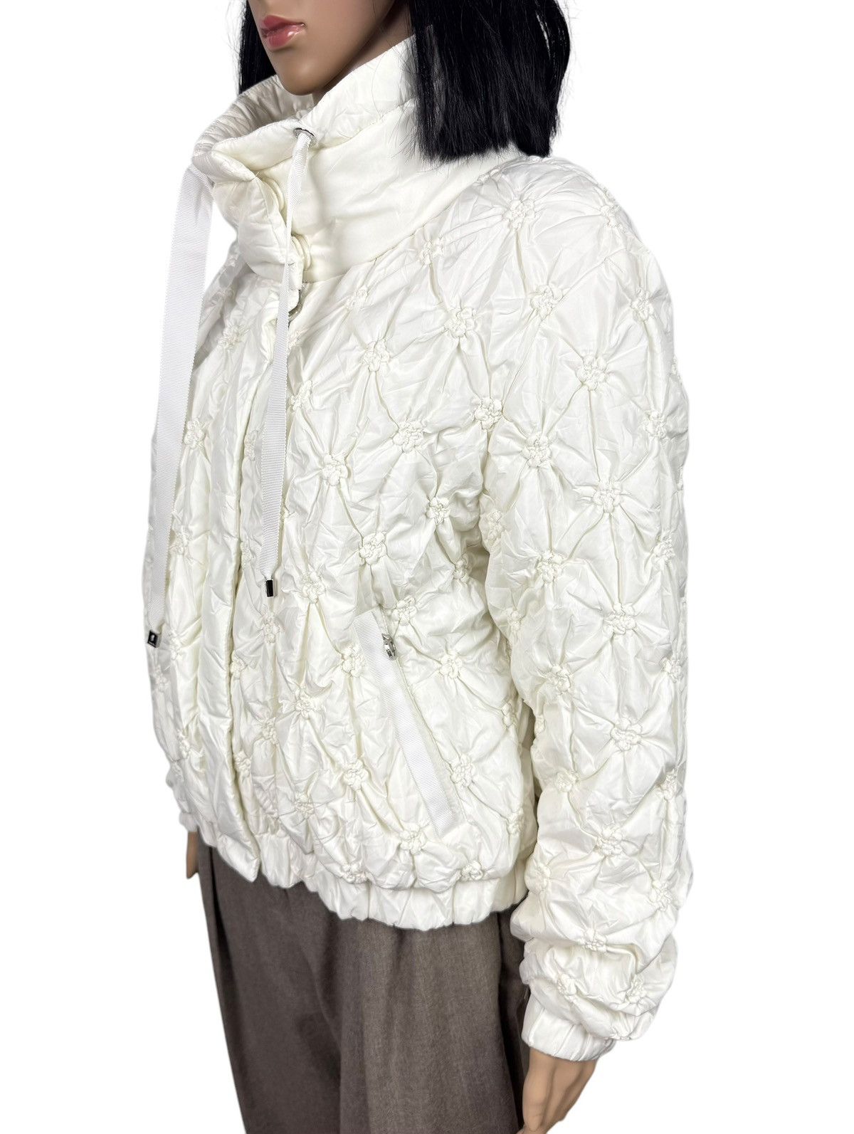 Other Marc Cain Quilted Jacket Decor Flowers Mock Neck size 3 Size M / US 6-8 / IT 42-44 - 4 Thumbnail