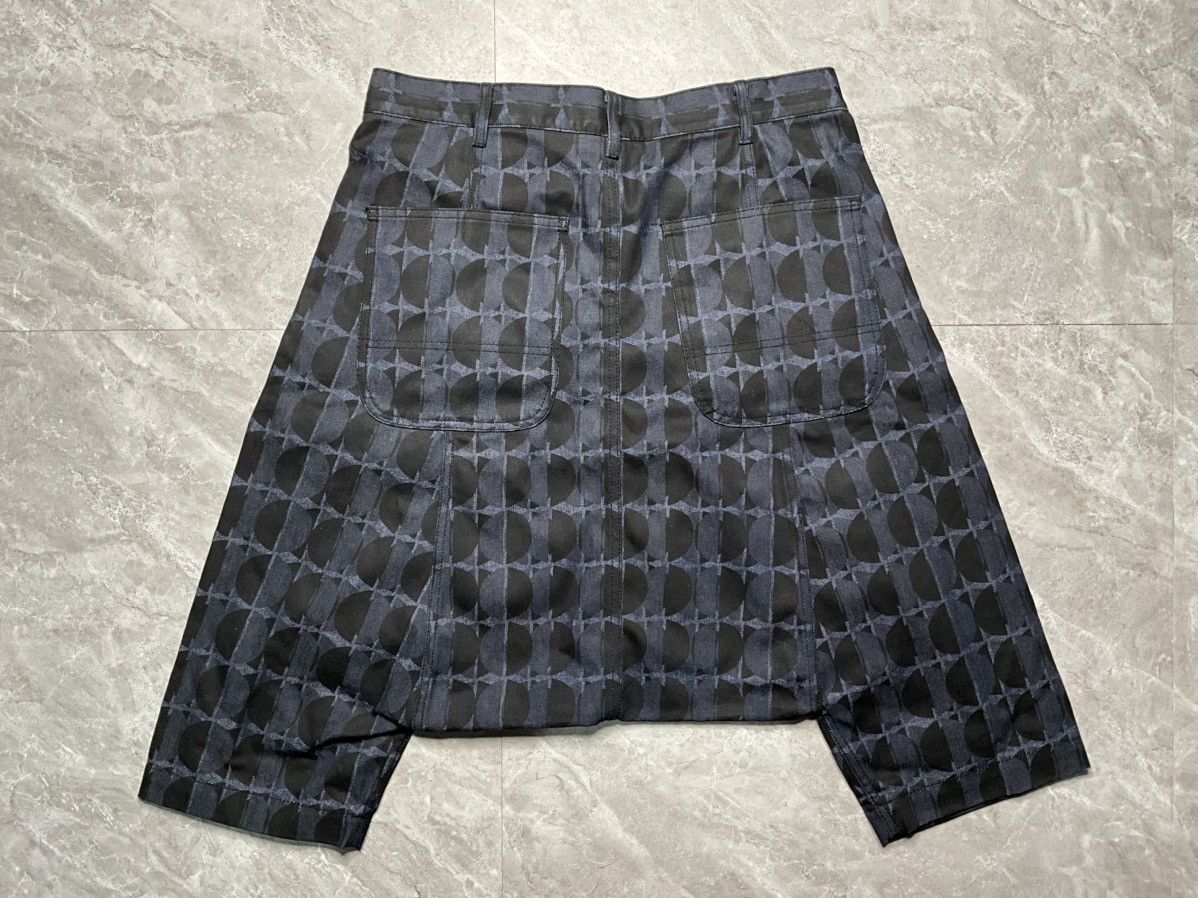 Comme Des Garcons Black Printed Denim Sarouel Shorts
