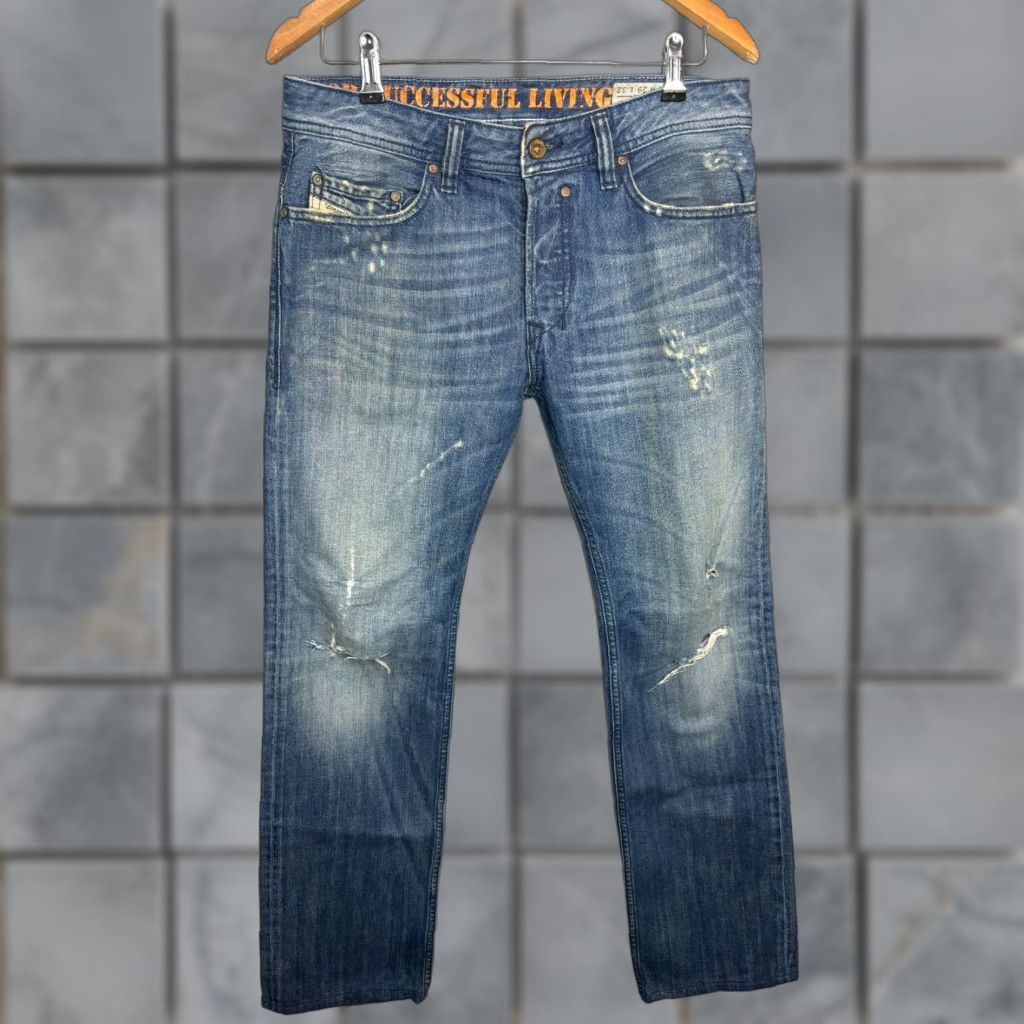 Diesel Diesel Safado Jeans Mens Slim Straight 29x32 Regular Button Fly Blue Denim 1378 8/10 Size US 29 - 1 Thumbnail