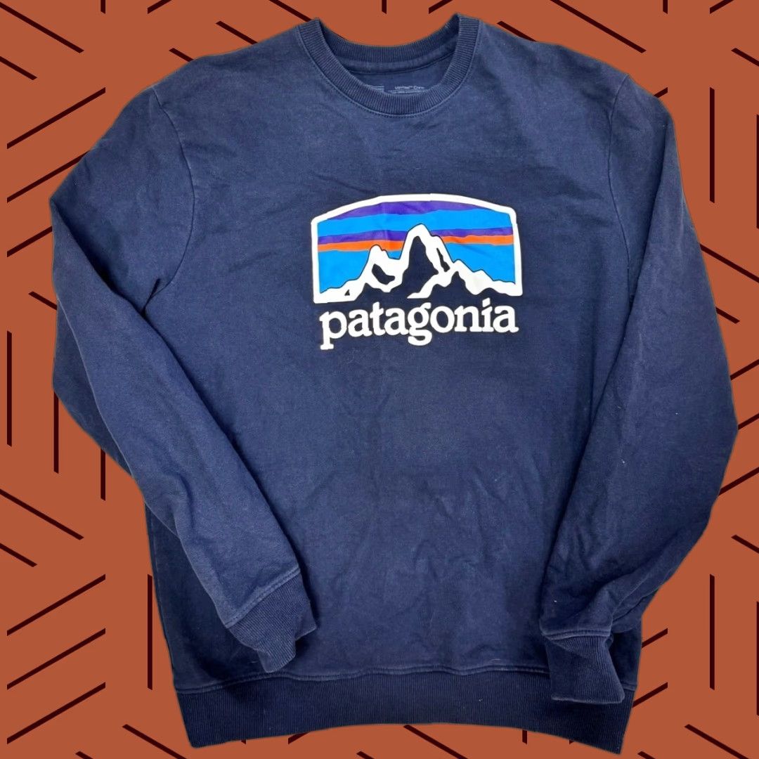 Patagonia Patagonia Mens Navy Blue Size M Fitz Roy Horizons Uprisal Crew Sweatshirt Size US M / EU 48-50 / 2 - 1 Thumbnail
