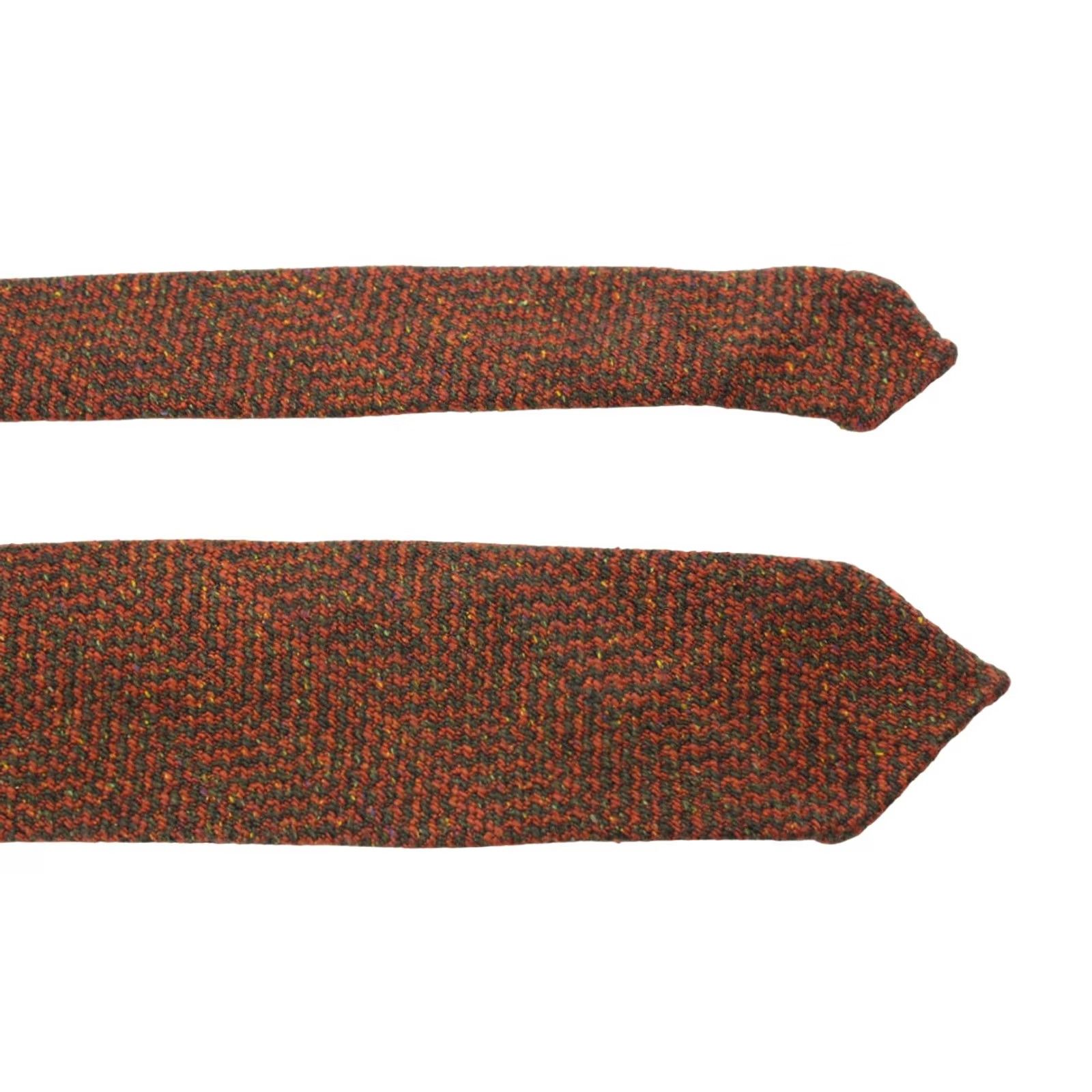 Suitsupply SUITSUPPLY Tie Men's Wool Silk Angora Blend Patterned Tied 152 X 7 CM Orange Size ONE SIZE - 2 Thumbnail