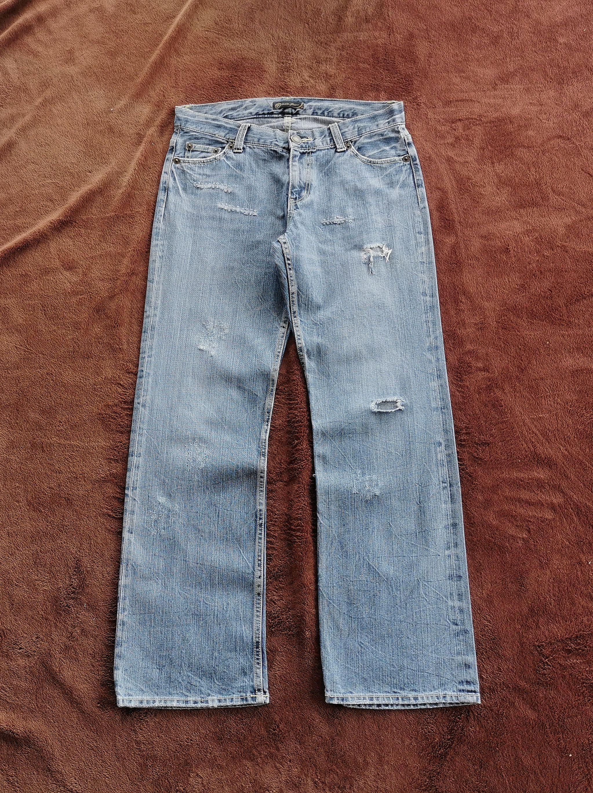 A1923 Oririns Bootcuts Distressed Jeans Size 32''x31'' Size US 32 / EU 48 - 3 Thumbnail