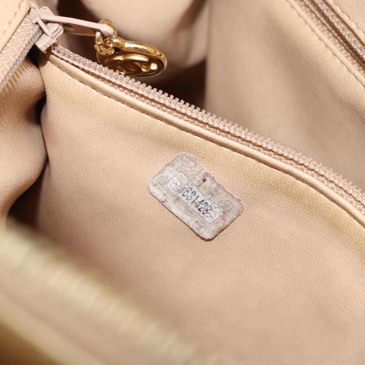 Chanel Chanel Lambskin V Stitch Handbag Beige Size ONE SIZE - 13 Thumbnail