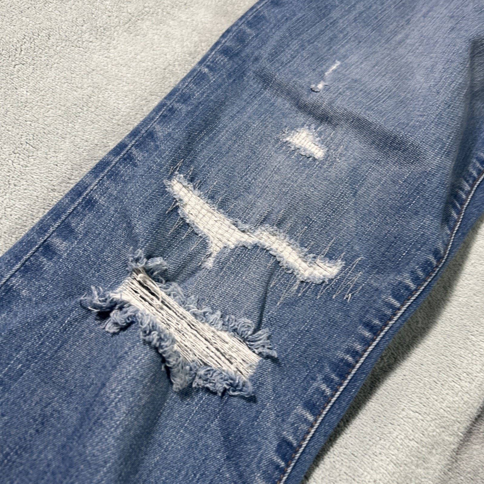Madewell Baggy Bootcut Jeans 28x26 Raw Hem Flare Hamilton Dojo Button Size 28" / US 6 / IT 42 - 12 Thumbnail