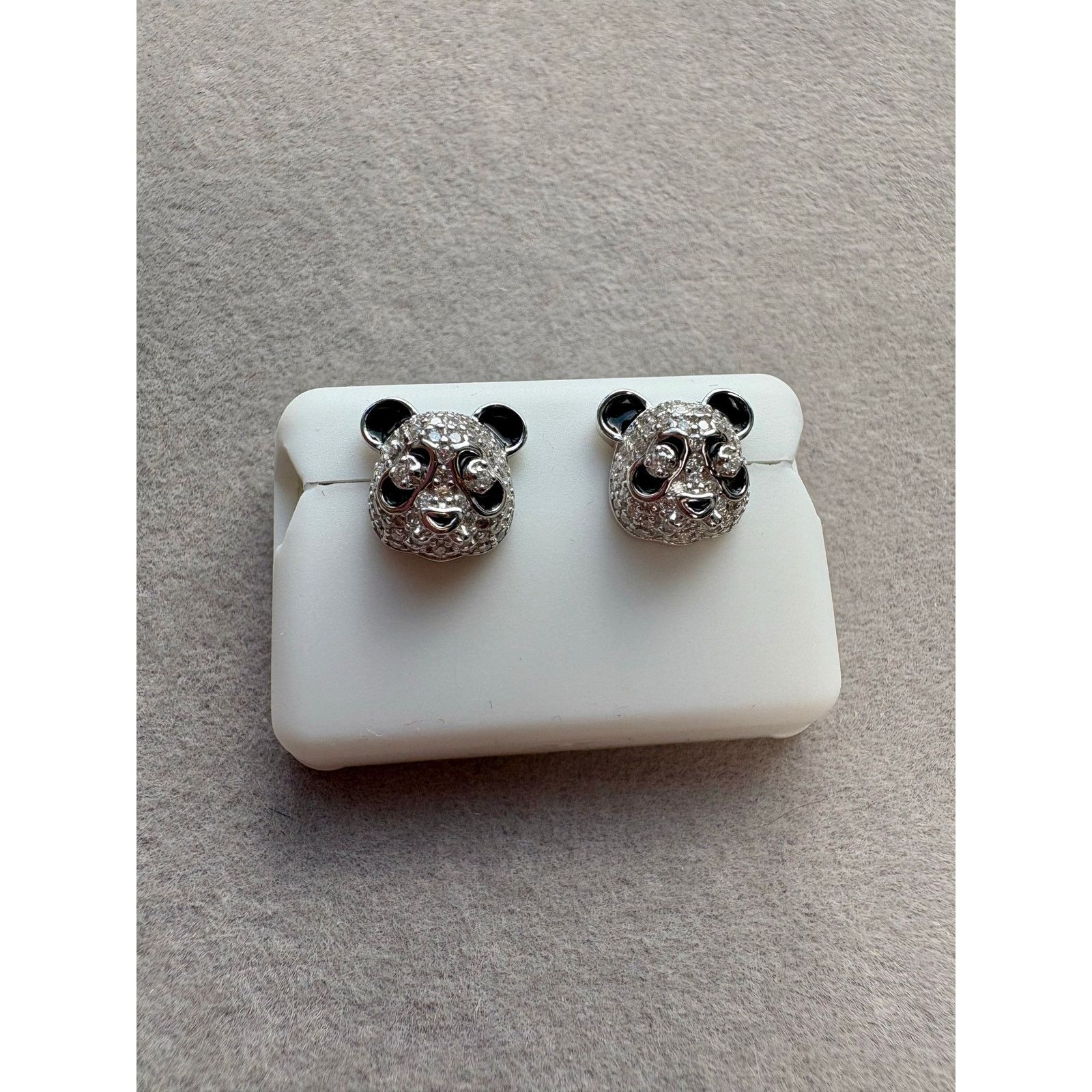 Jewelry NWT 1.5CTW Moissanite Panda Sterling Silver Earrings Size ONE SIZE - 5 Thumbnail