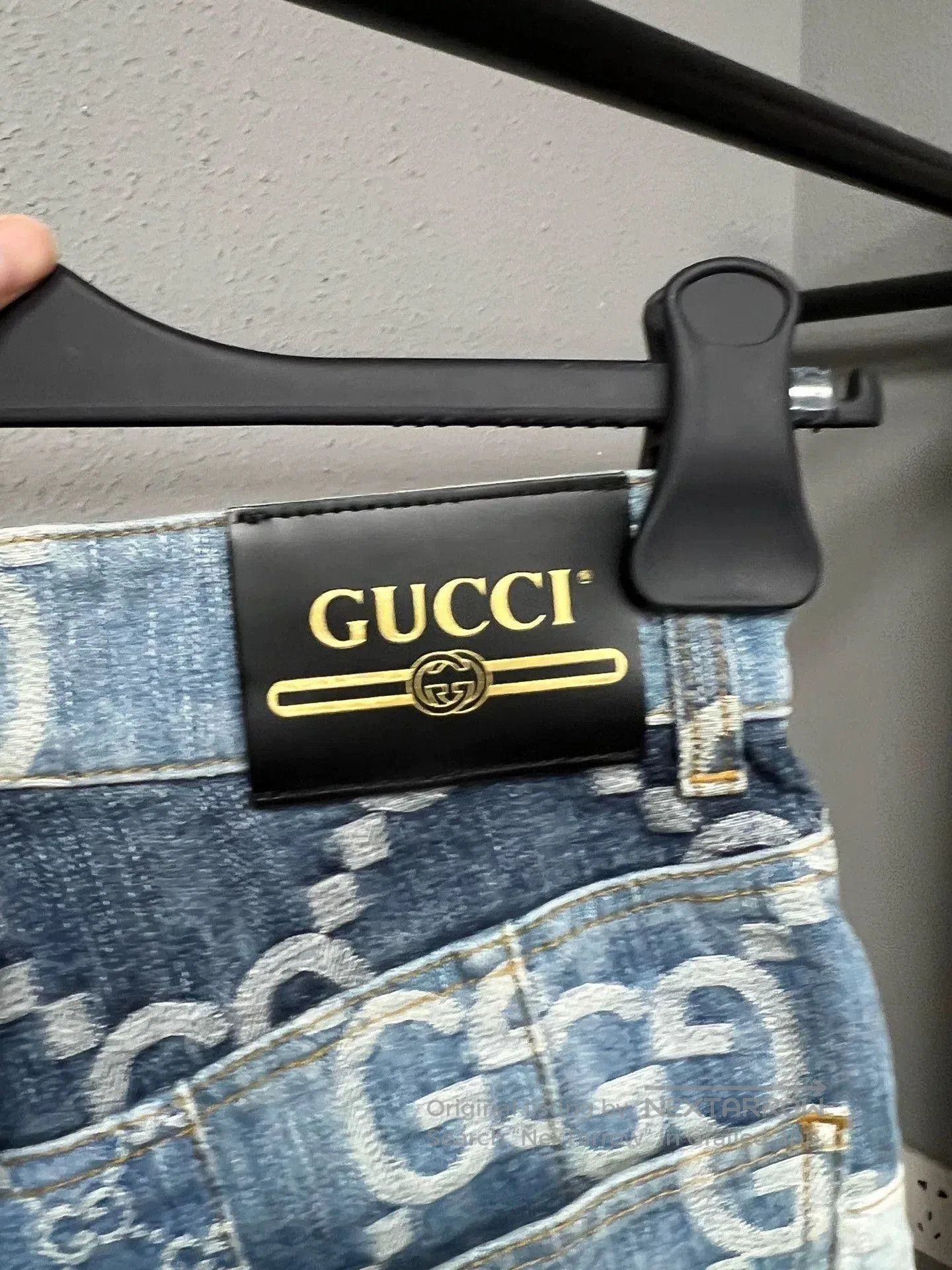 Gucci Gucci Distressed Patchwork Print Denim Shorts. Size 24" / US 00 / IT 34 - 4 Thumbnail