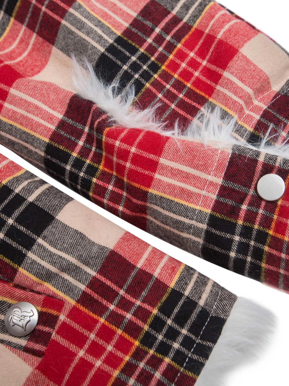 Japanese Brand Plaid Sherpa Lined Fur Hooded Jacket Size US M / EU 48-50 / 2 - 4 Thumbnail