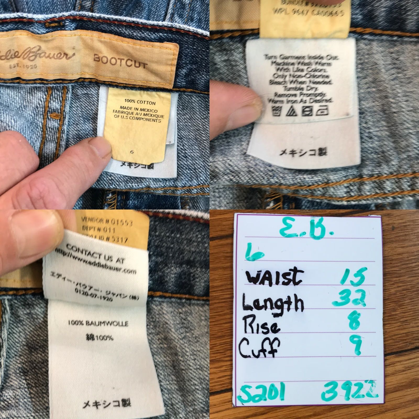 Eddie Bauer Eddie Bauer Jeans - Bootcut - Denim - Size 6 - Mid Rise - 32in Inseam - Blue - 100% Cotton - Regular Fit Women Size 28" / US 6 / IT 42 - 8 Thumbnail
