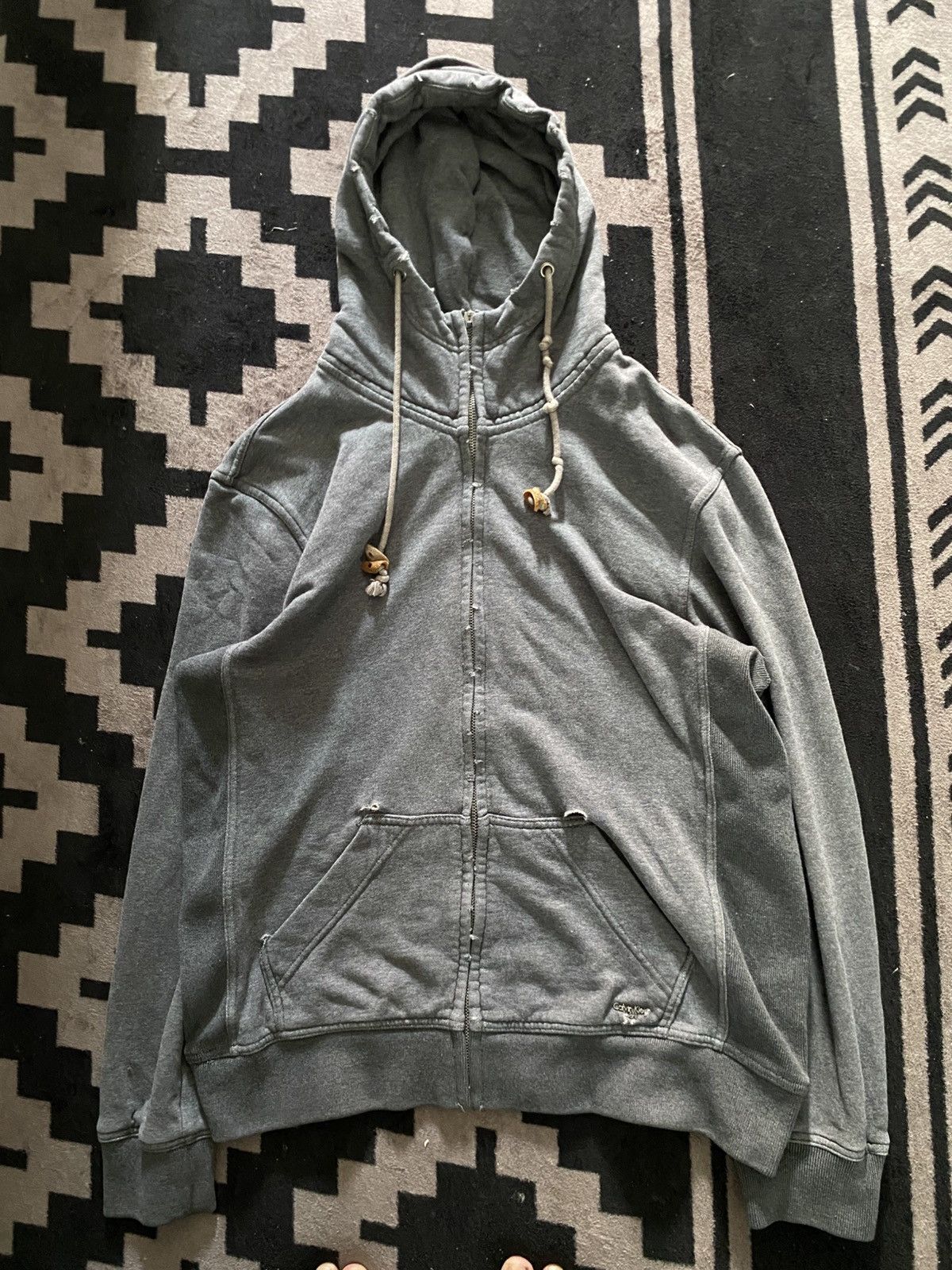 Calvin Klein × Calvin Klein 205W39NYC × Vintage Calvin klein distressed bono hoodie Size US XL / EU 56 / 4 - 1 Thumbnail