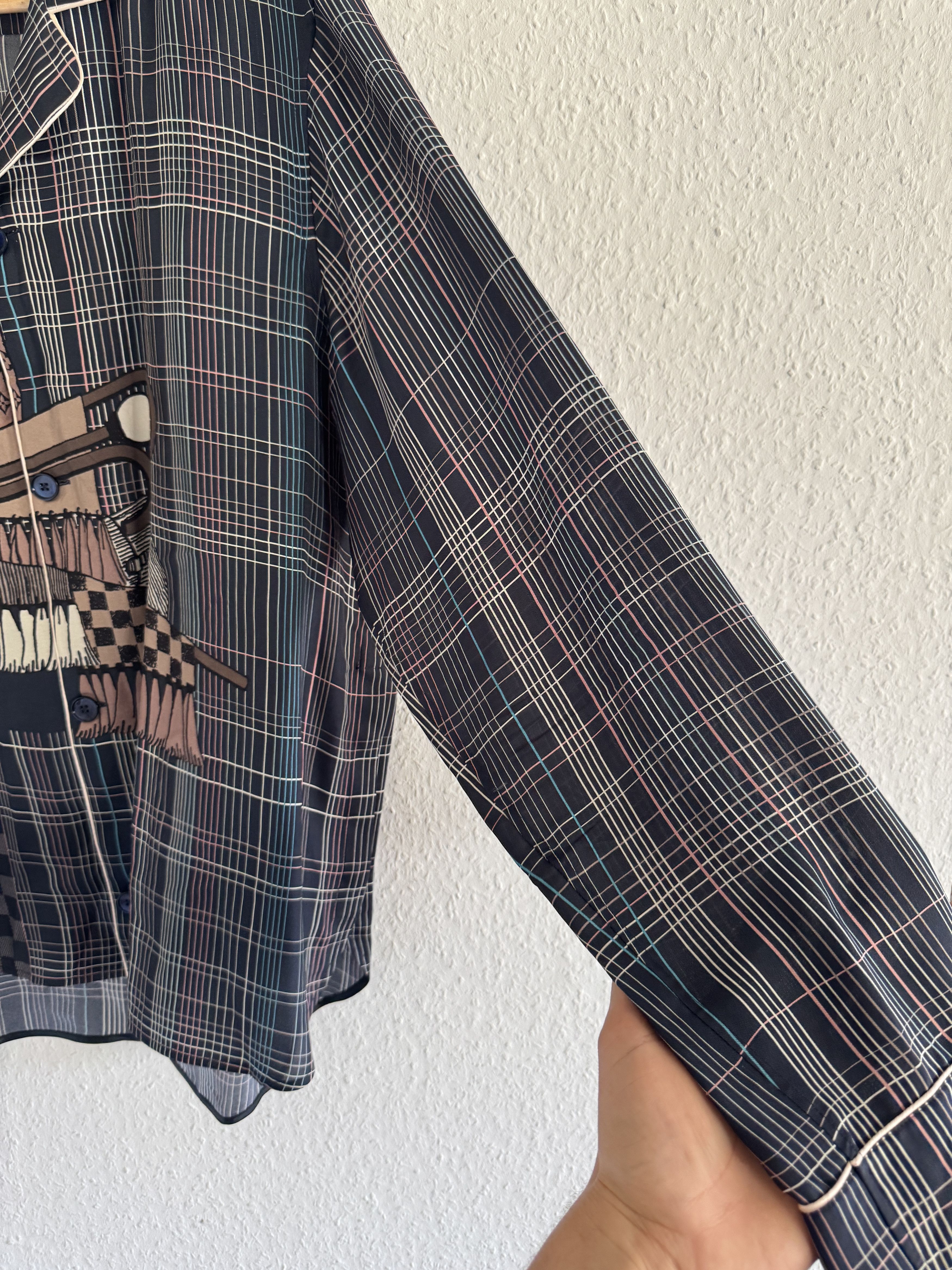 Louis Vuitton Prêt-à-Partir Silk Pyjama Shirt Size US L / EU 52-54 / 3 - 3 Thumbnail