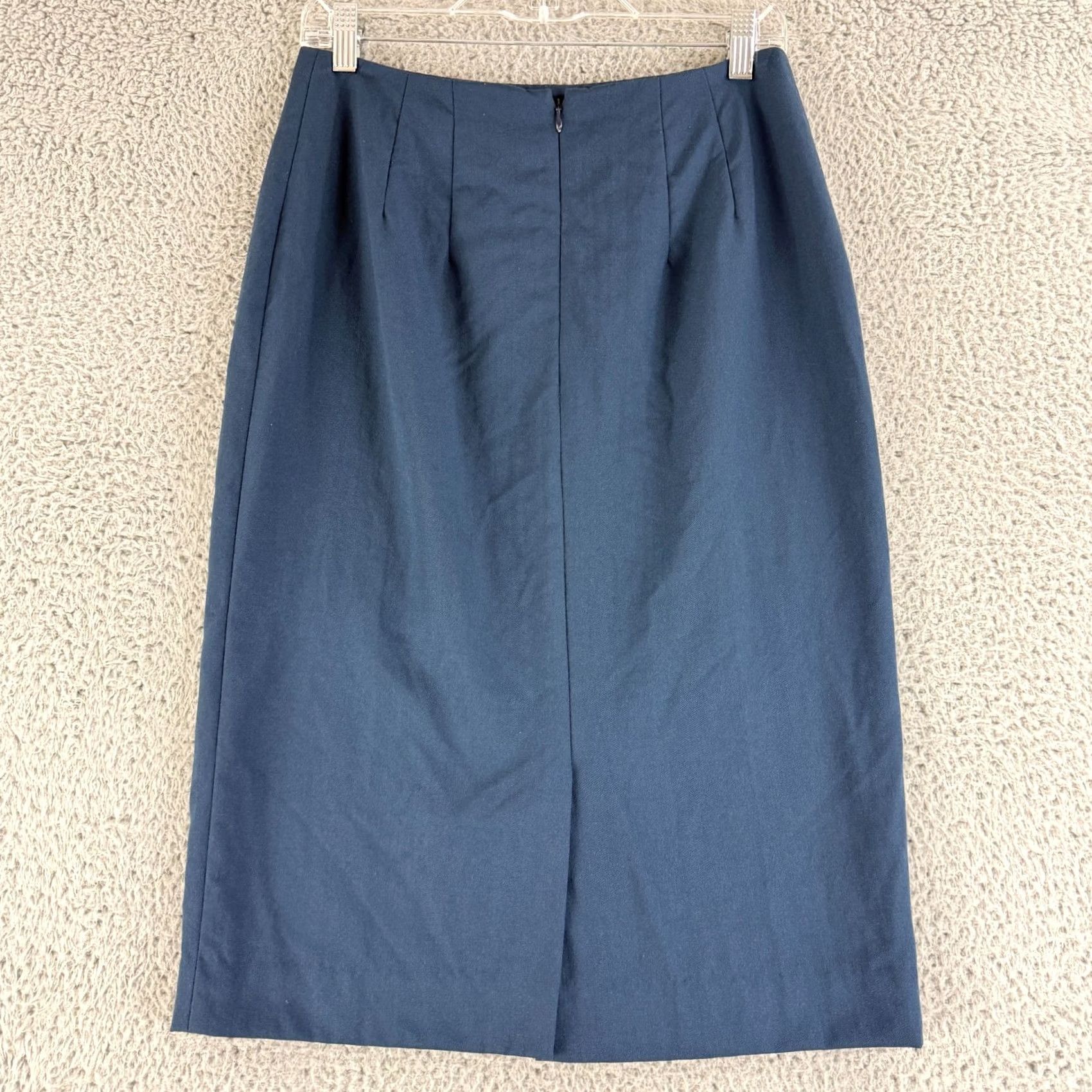 Pendleton Pendleton A-Line Skirt Womens Size 2 Blue 100% Wool Made in USA VTG Lined Skirt Size 26" / US 2 / IT 38 - 6 Thumbnail