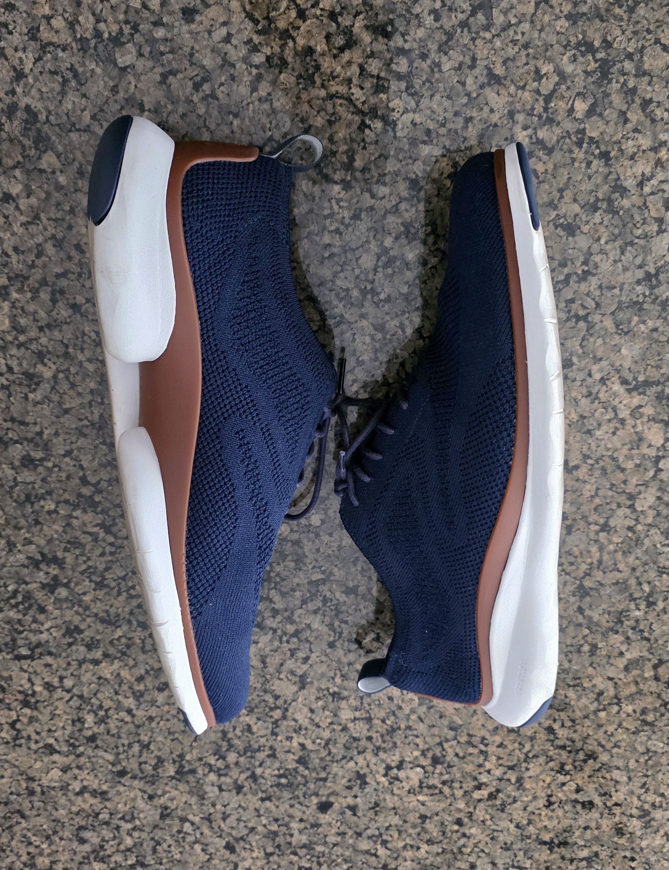 Cole Haan Cole Haan 3.ZEROGRAND Stitchlite Wingtip Oxford Navy Blue 11 Size US 11 / EU 44 - 4 Thumbnail
