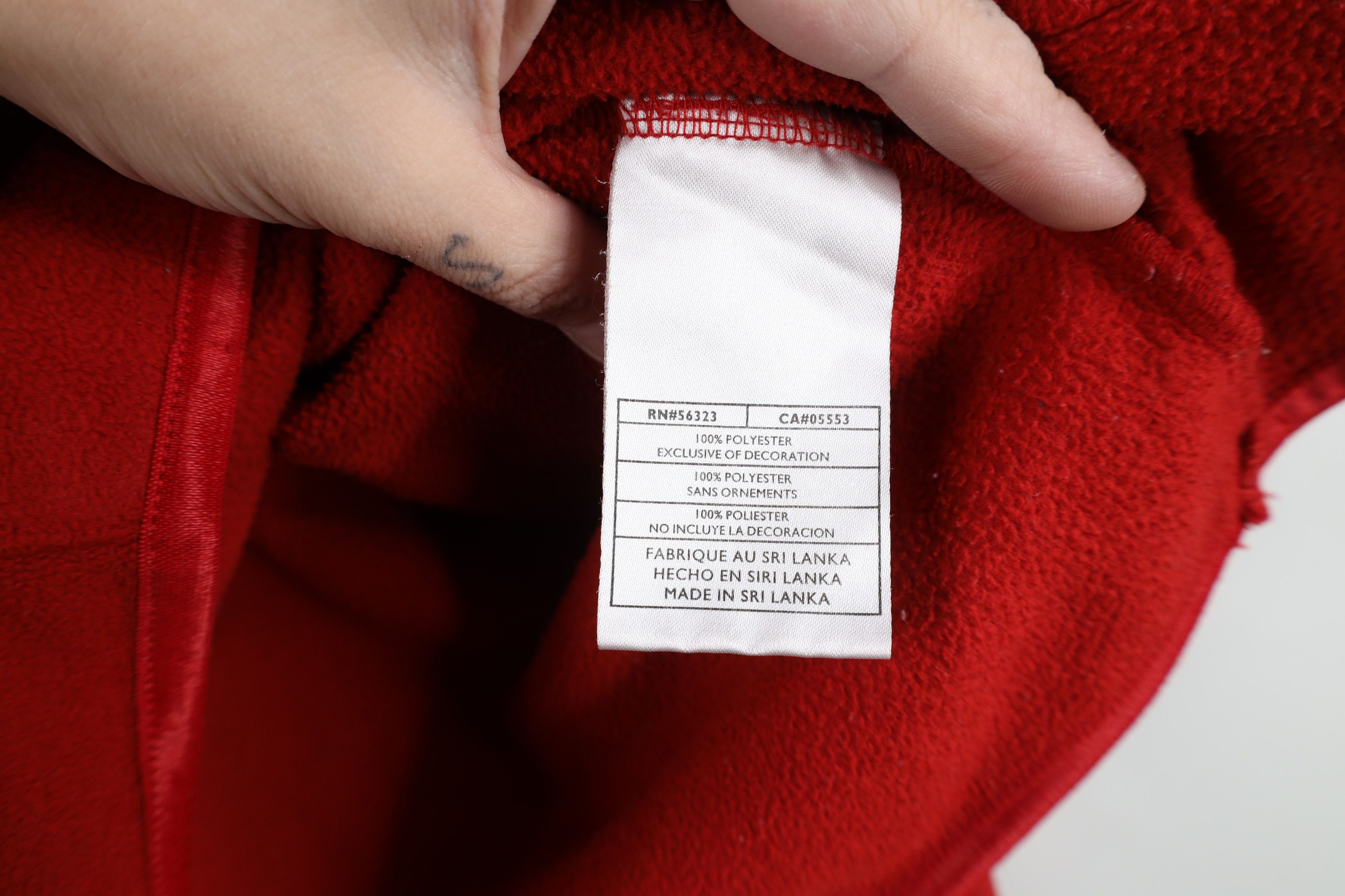 Nike Vintage Y2K Nike Spell Out Fleece Hoodie Sweatshirt Red Size XXL / US 16-18 / IT 52-54 - 10 Thumbnail