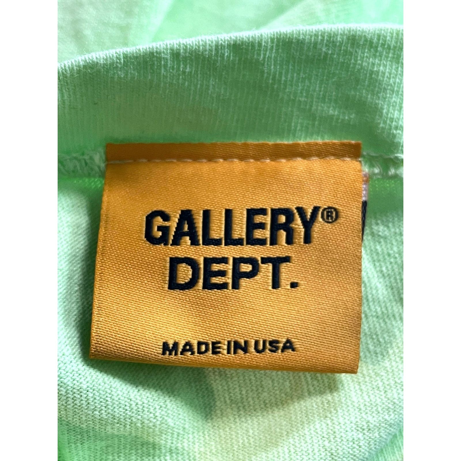 Gallery Dept. Gallery Dept Souvenir Lime Green Tee Size US M / EU 48-50 / 2 - 4 Thumbnail