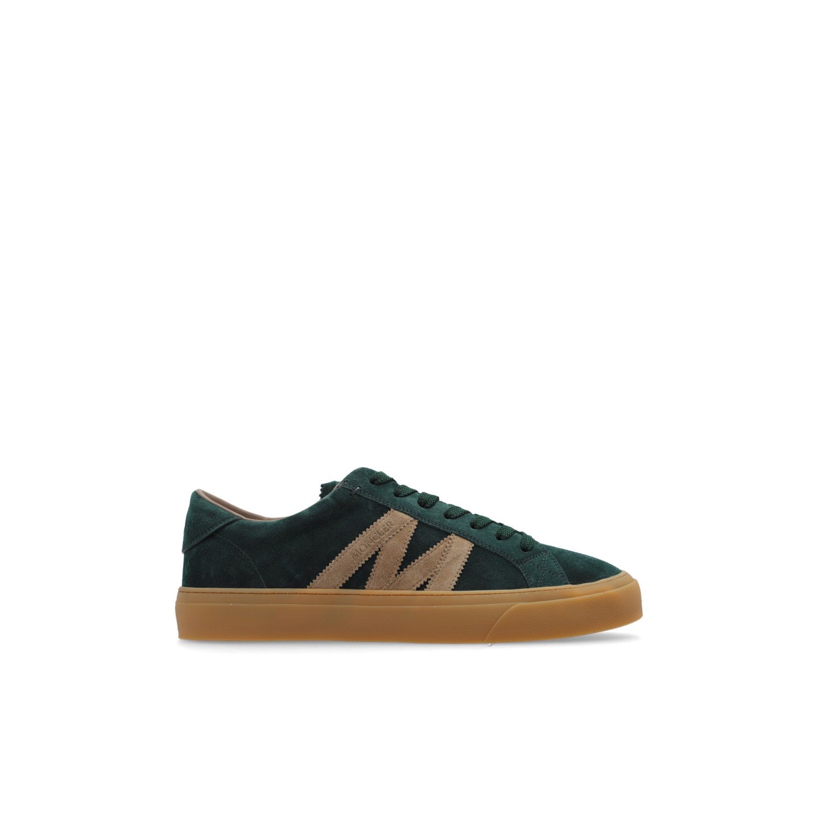 MONCLER Monaco 2 Green Suede Sneakers New (Men's size:US 7 /