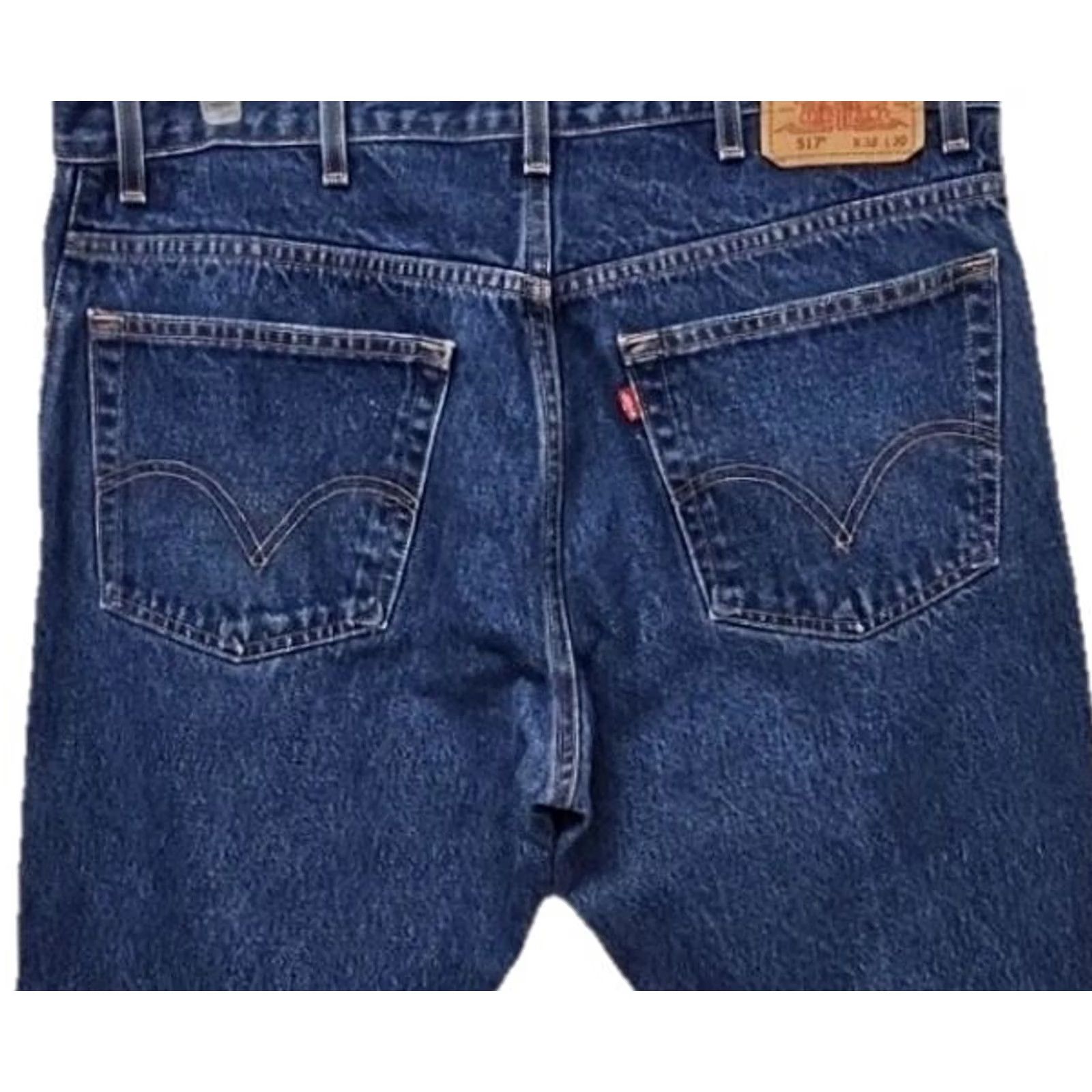 Levi's Levi’s 517 Bootcut Jeans 38x30 Blue Denim Distressed Regular Men Cowboy Work Denim Medium Wash Mexico Size US 38 / EU 54 - 6 Thumbnail