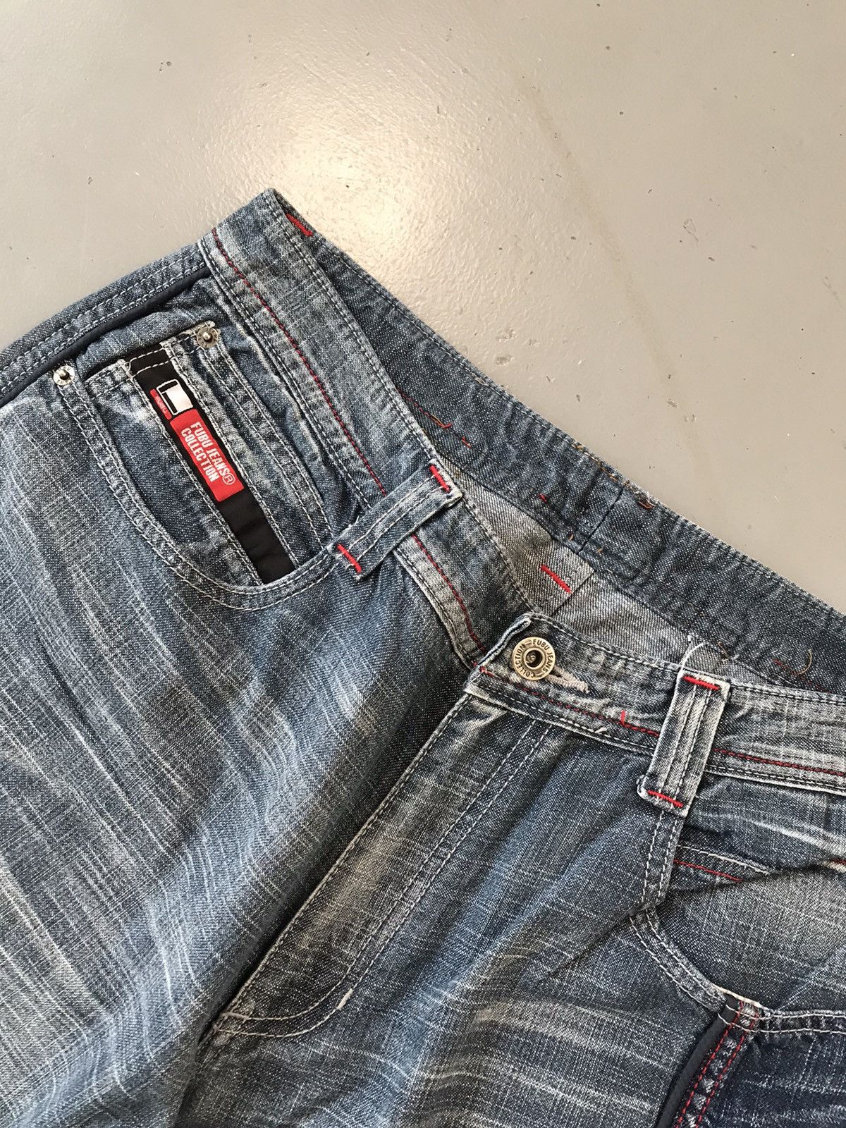 Coogi × Fubu × Vintage Vintage Fubu SpellOut embroidered baggy fit denim Size US 33 - 4 Thumbnail