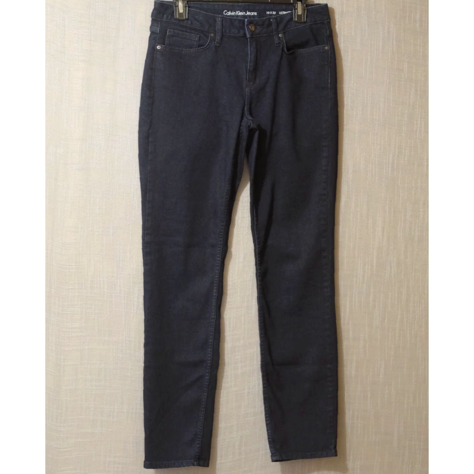 Calvin Klein VINTAGE Calvin Klein Jeans Ultimate Skinny Dark Wash Womens 10 Regular 33 in Blue Denim Jeans Size 32" / US 10 / IT 46 - 2 Thumbnail