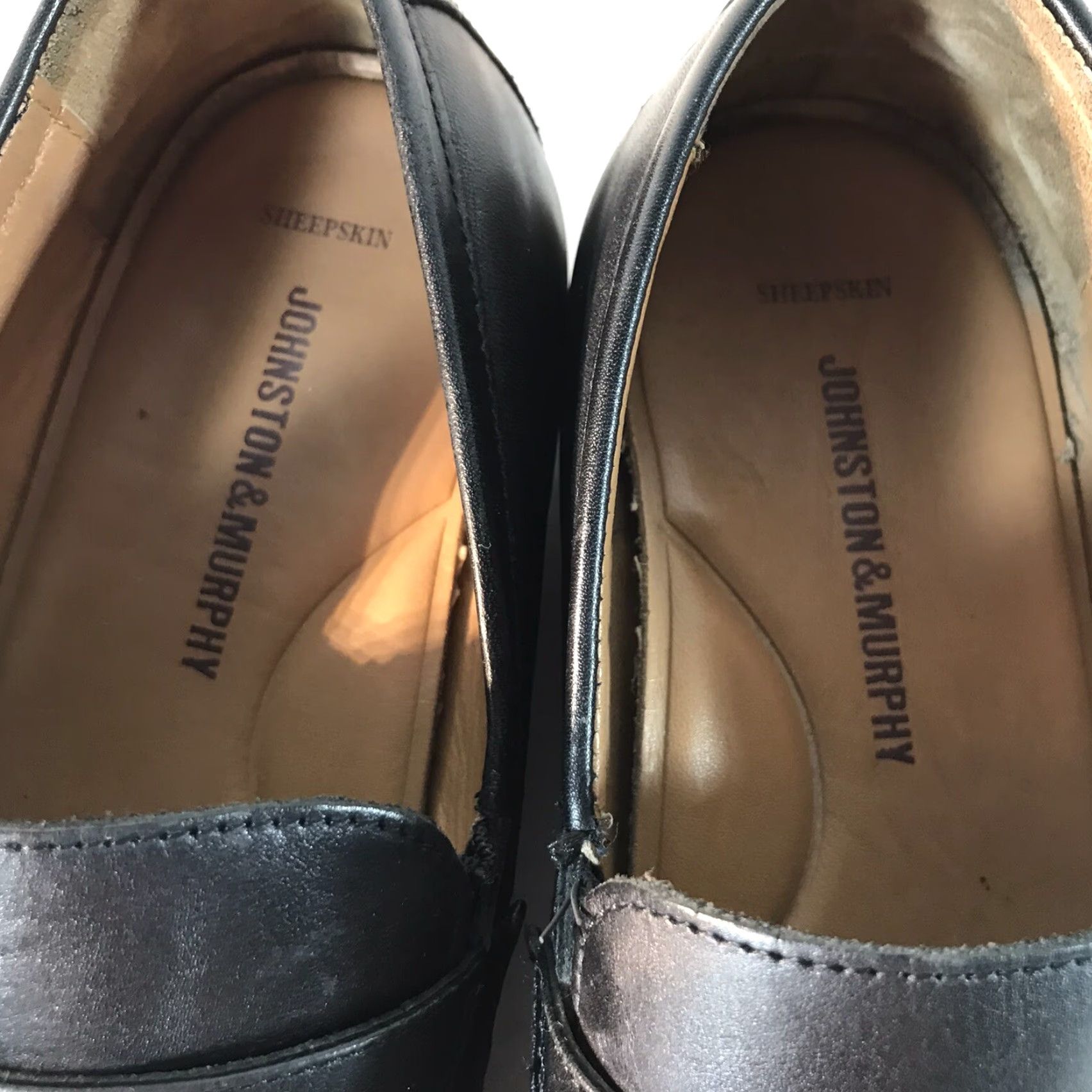Johnston & Murphy Johnston Murphy Penny Loafers Leather Dress Shoes Men Size 9M Black Comfort Slip On Size US 9 / EU 42 - 2 Thumbnail