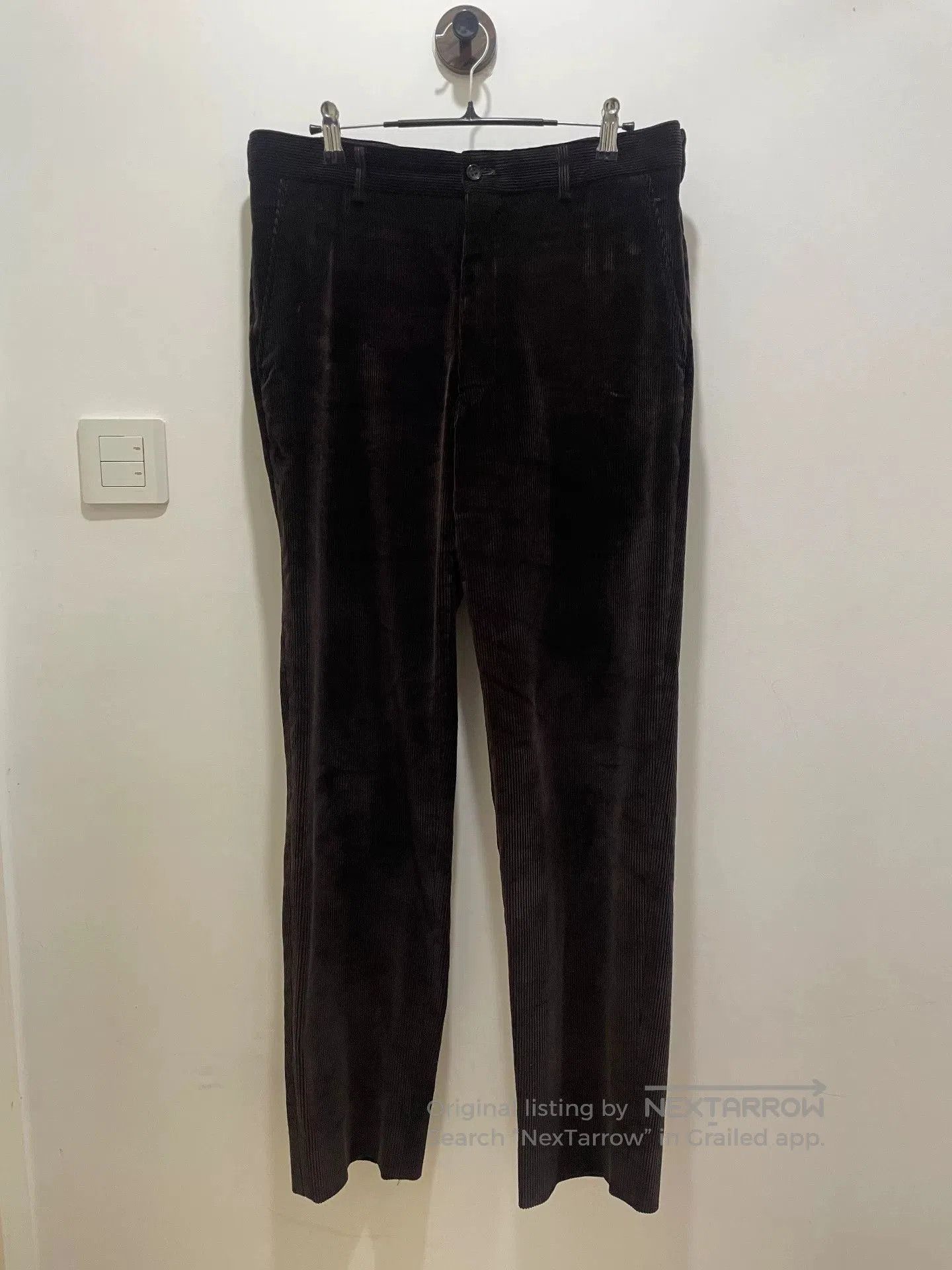 Comme des Garcons Homme Plus brown corduroy straight-leg suit pants. Size US 38 / EU 54 - 1 Thumbnail