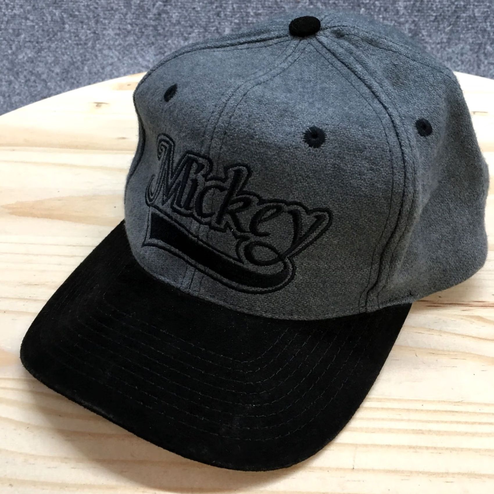 Vintage Goofys Mickey Mouse Hat Cap One Size Gray Adjustable Snapback Curved Brim Mens Size ONE SIZE - 2 Thumbnail