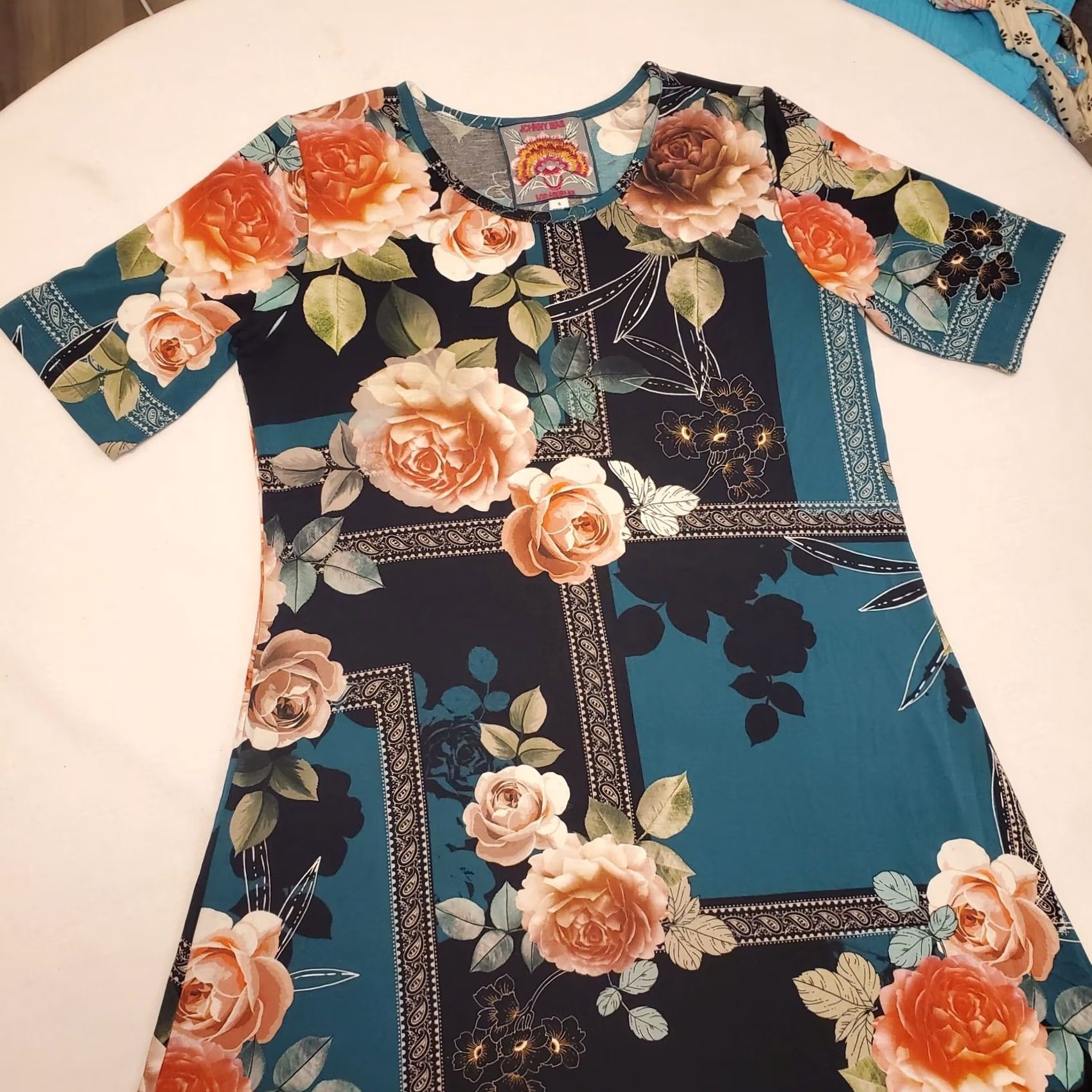 Johnny Was Johnny Was Womens Size S Knee Length Floral Swing Dress Black White? Size S / US 4 / IT 40 - 4 Thumbnail