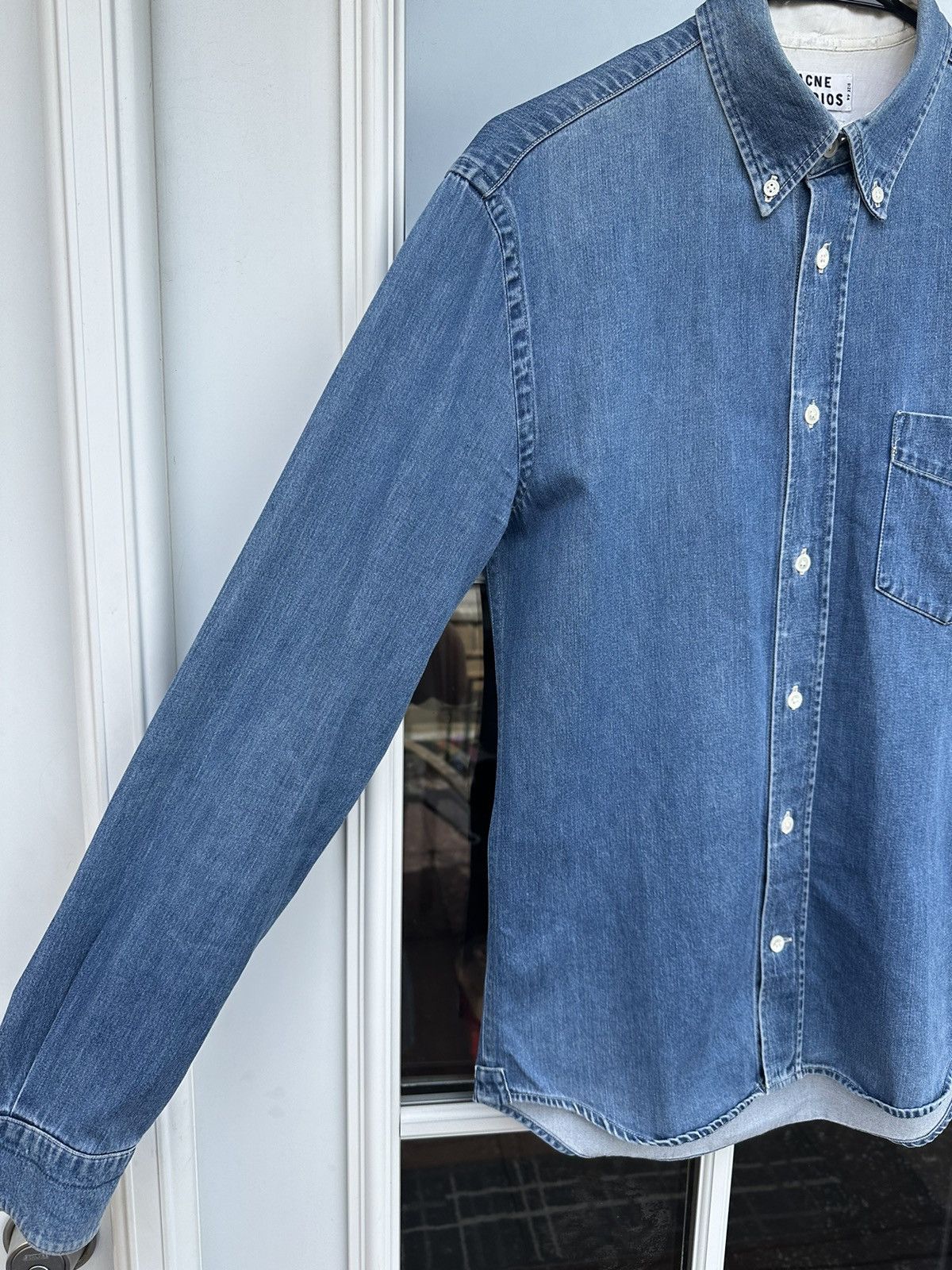 Acne Studios Acne Studios Bleached Denim Western Pocket Shirt Size US S / EU 44-46 / 1 - 3 Thumbnail