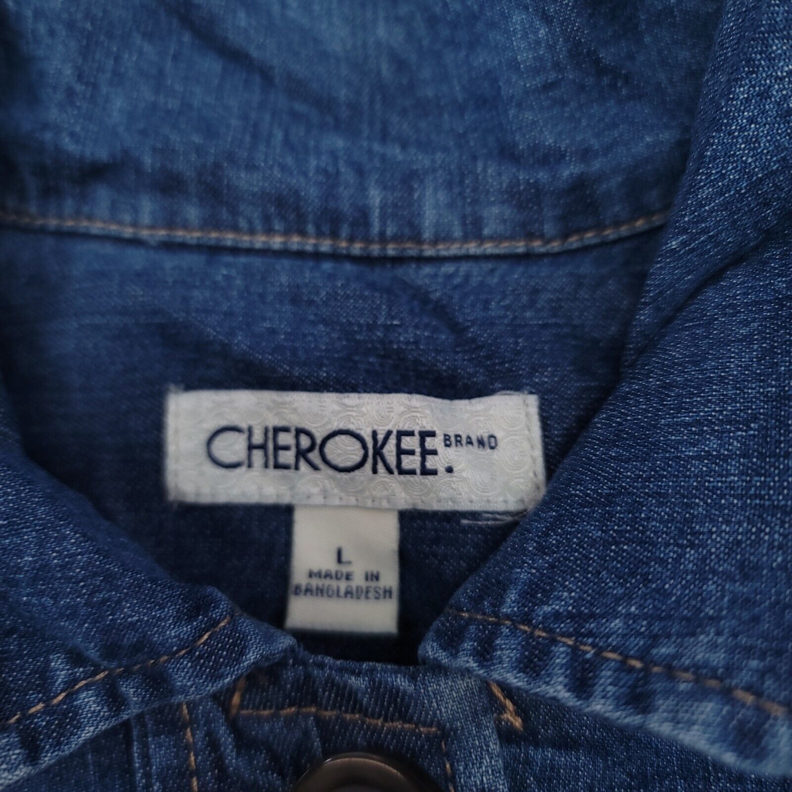 Cherokee Cherokee Button Up Casual Jean Jacket Womens Size Large Blue Size L / US 10 / IT 46 - 3 Thumbnail