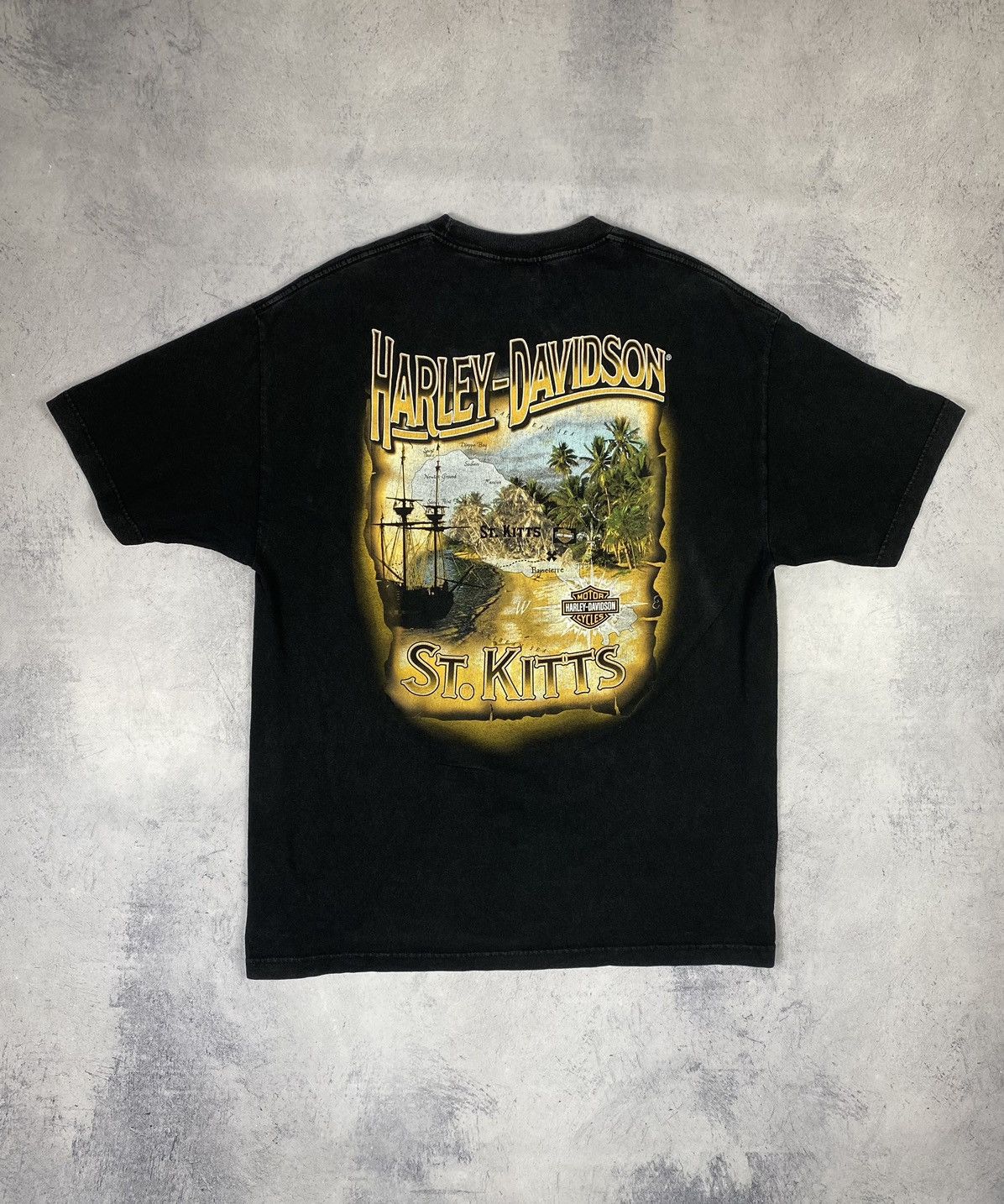 Harley Davidson × Vintage Vintage Harley Davidson Motorcycles St Kitts Graphic Tee Size US XL / EU 56 / 4 - 9 Thumbnail