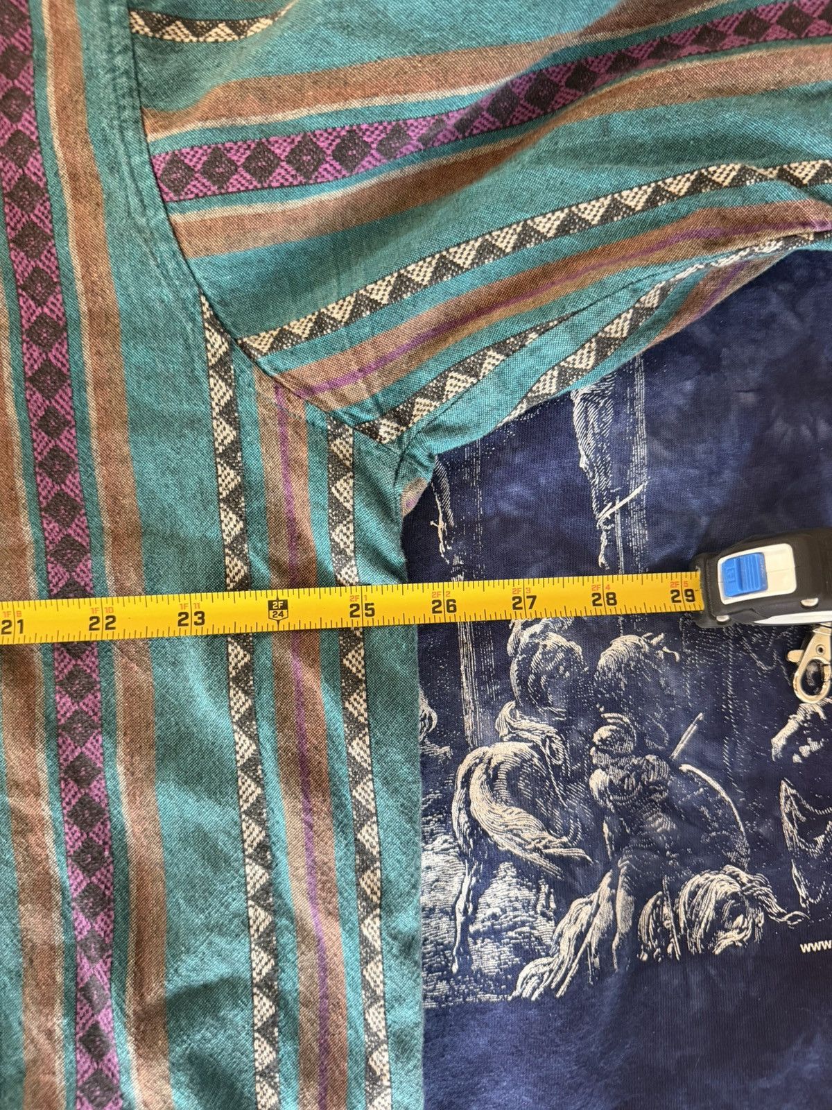 Vintage vtg 90s aztec vertical striped button down shirt Size US XL / EU 56 / 4 - 8 Thumbnail