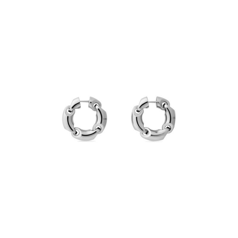 Balenciaga o1mt1gz0125 Size: OS / Solid 2.0 Earrings in Silver Size ONE SIZE - 3 Thumbnail