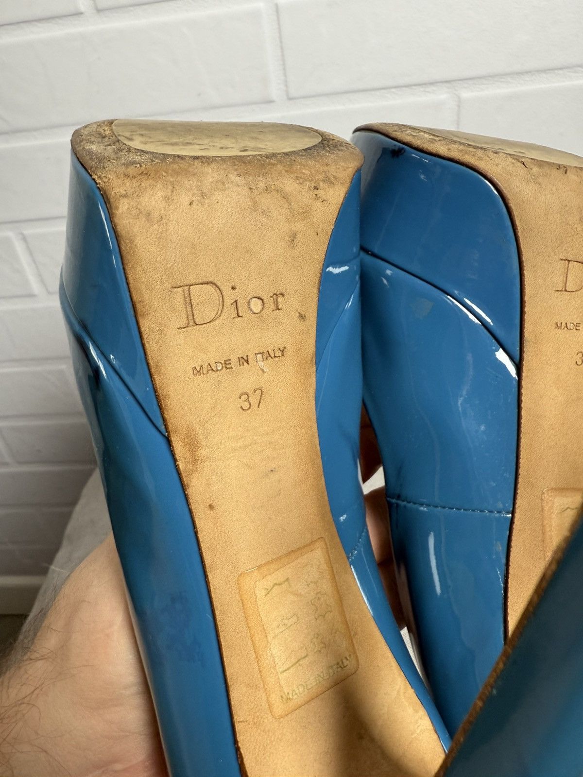 Dior Christian Dior Heels Shoes Patent Leather Size 37 STAINS Size US 7 / IT 37 - 9 Thumbnail