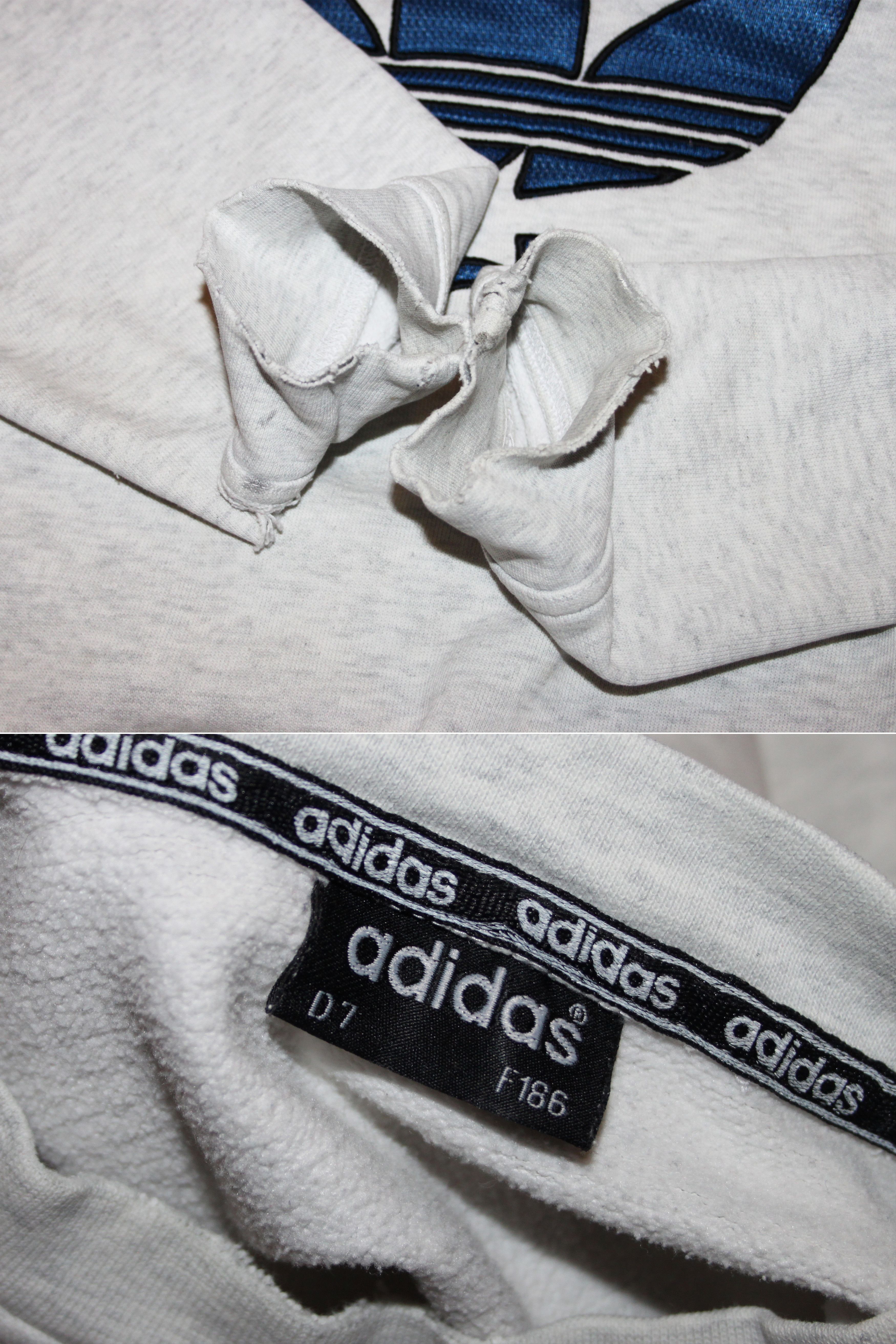 Adidas × Vintage 90s Adidas Vintage Sweatshirts Distressed Big Logo Size US L / EU 52-54 / 3 - 5 Thumbnail