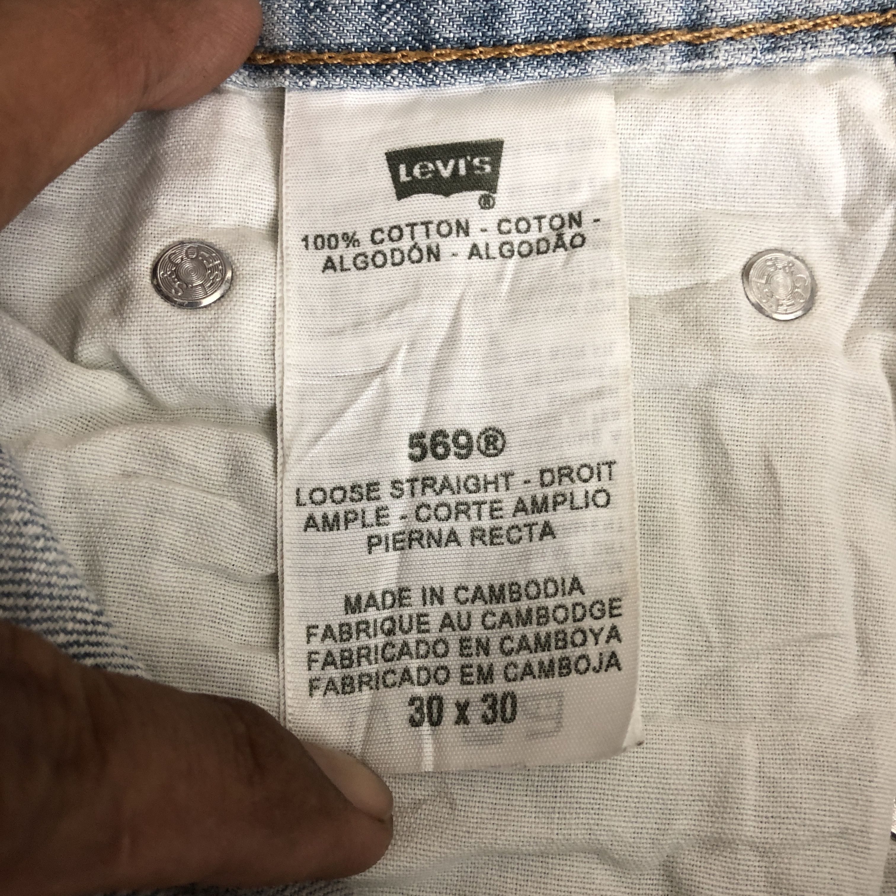 Levi's Vintage Levis 569 Faded Baggy Jeans Levi's Light Wash Denim Size US 32 / EU 48 - 8 Thumbnail