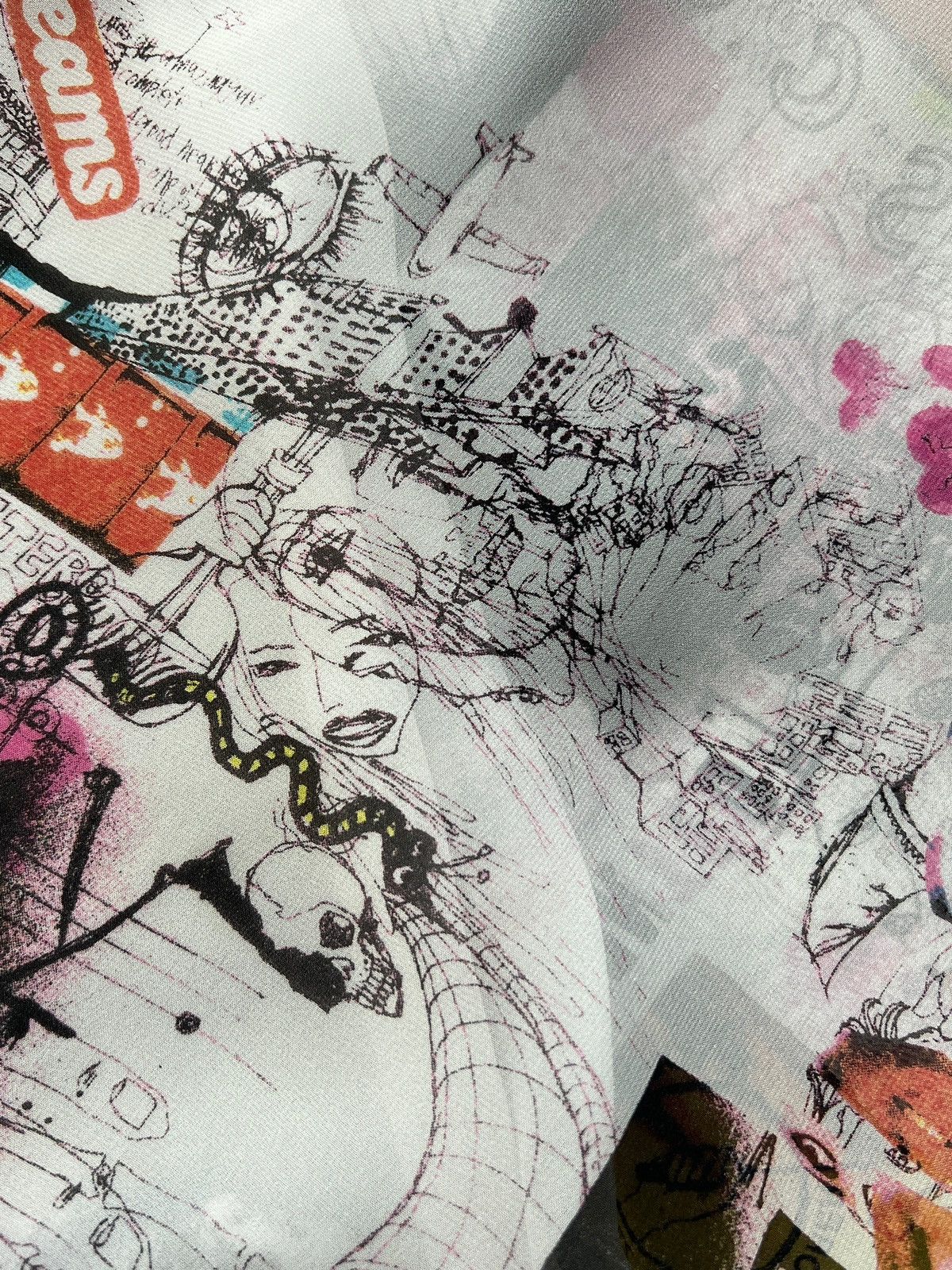 Comme des Garcons × Japanese Brand × gomme Gomme Homme Graffiti Art Printed Sleeveless Blouse Size M / US 6-8 / IT 42-44 - 14 Thumbnail
