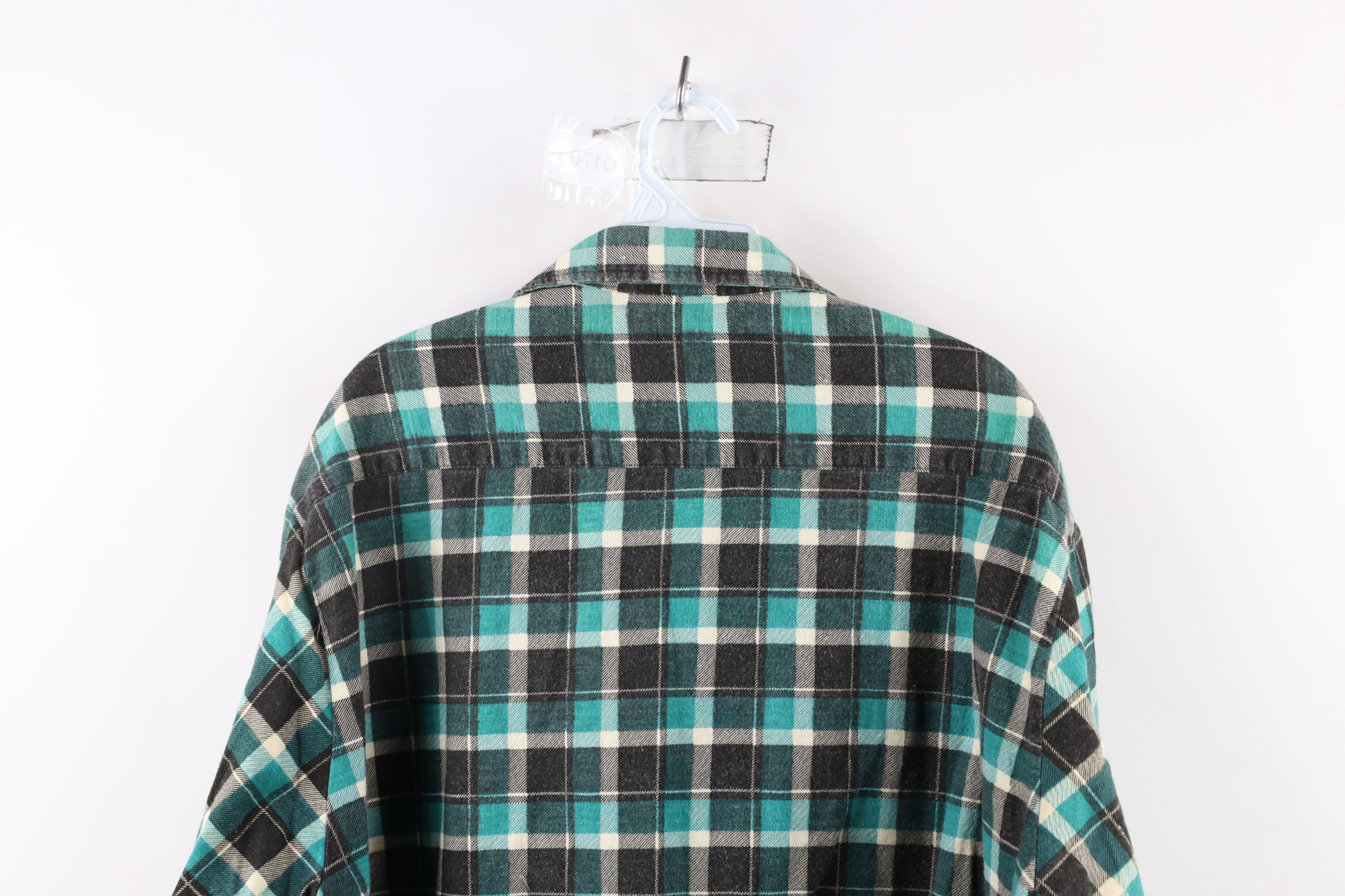 Vintage Vintage 90s Streetwear Collared Flannel Button Shirt Plaid Size US XL / EU 56 / 4 - 8 Thumbnail