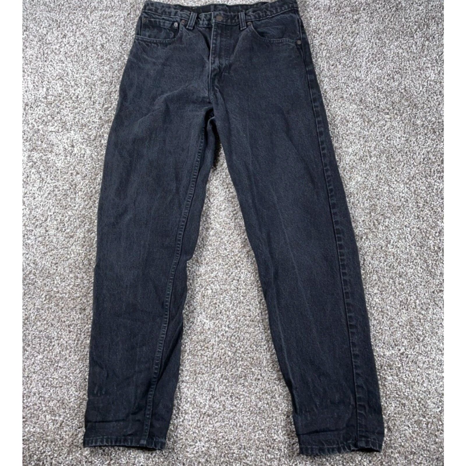 Levi's VINTAGE Levi's 550 Relaxed Fit Tapered Leg Jeans Men's 31 x 31 Black 90s Retro Size US 31 - 2 Thumbnail