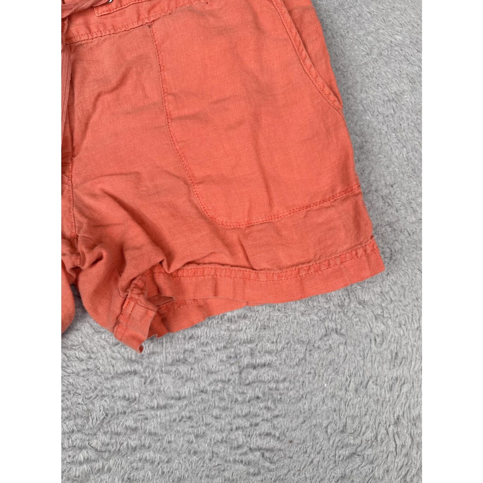 Tommy Bahama Tommy Bahama Shorts Women 4 Coral Drawstring Waist Casual Linen Blend Beach Size 27" / US 4 / IT 40 - 2 Thumbnail