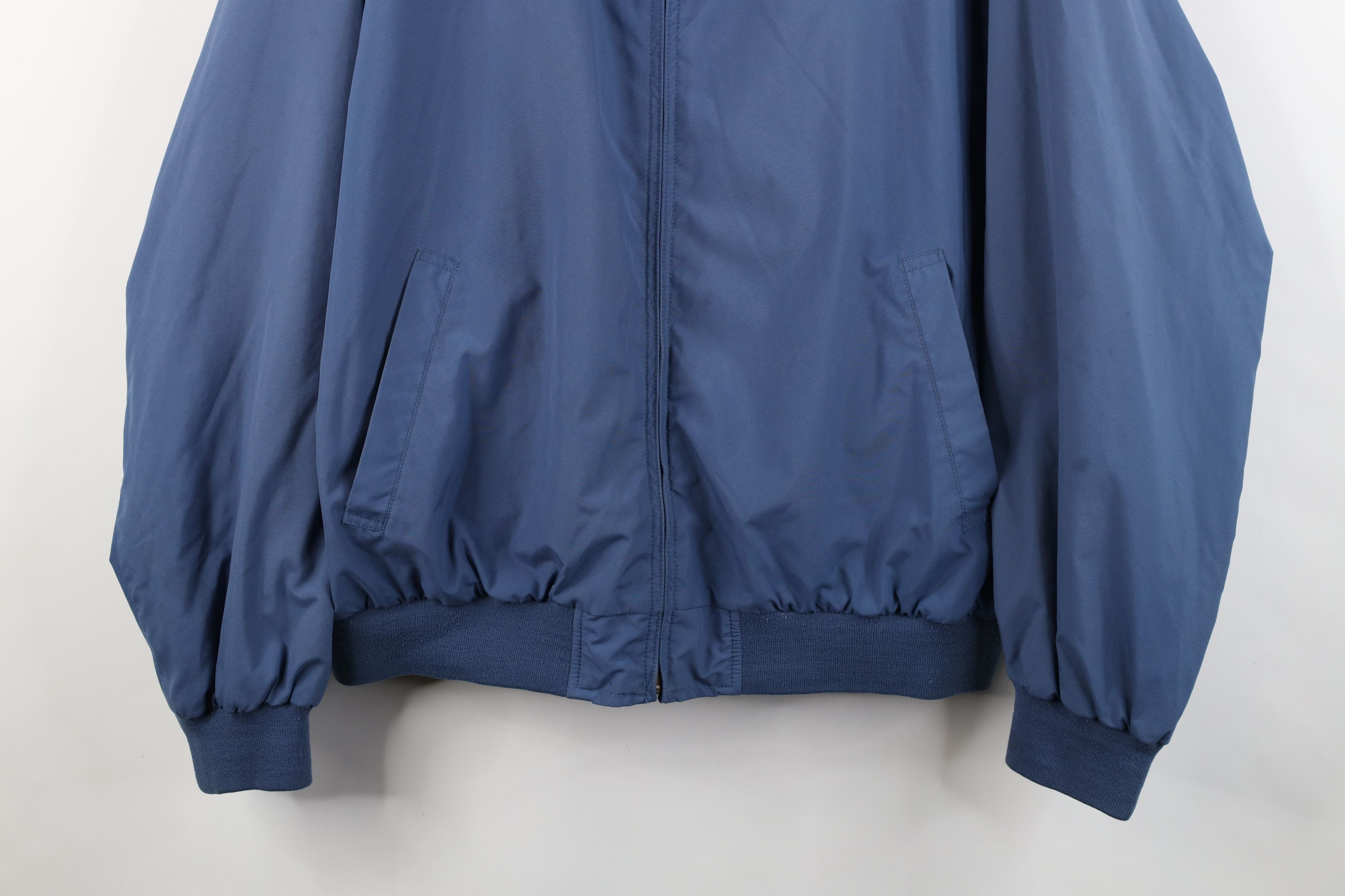 Tommy Hilfiger Vintage 90s Tommy Hilfiger Microfiber Bomber Jacket Blue Size US L / EU 52-54 / 3 - 3 Thumbnail