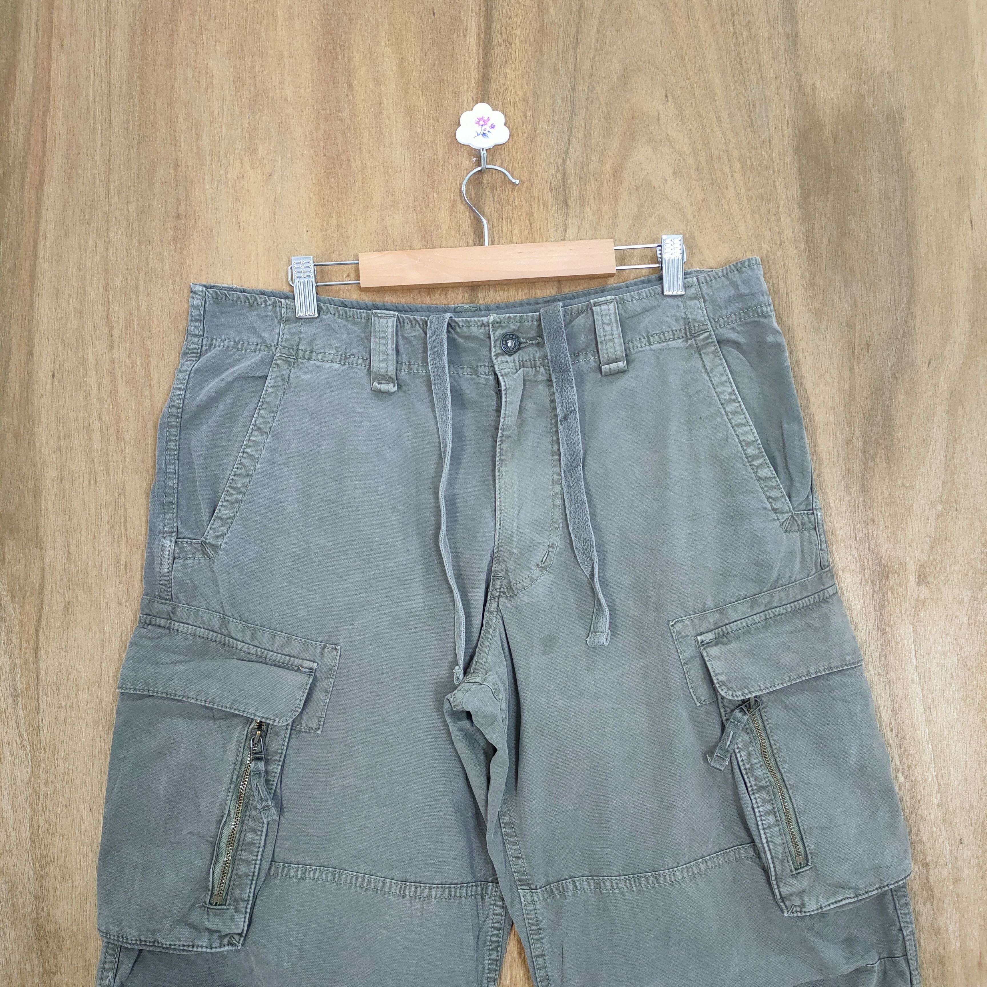 Japanese Brand × StraightFaded VINTAGE JAPANESE FADED CARGO PANTS Size US 36 / EU 52 - 4 Thumbnail