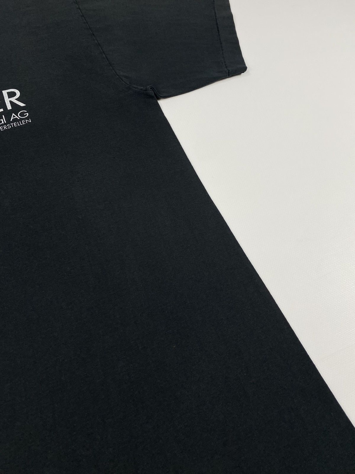 Vintage 90s Single Stitch USA Joker Black Faded Heavy Blank T-shirt Size US XL / EU 56 / 4 - 3 Thumbnail
